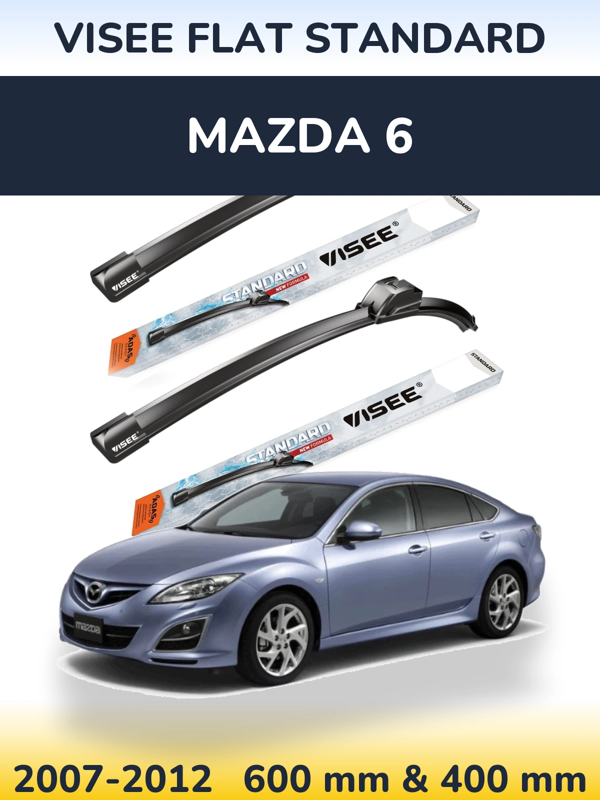 Torkarblad VISEE FLAT STANDARD för Mazda 6