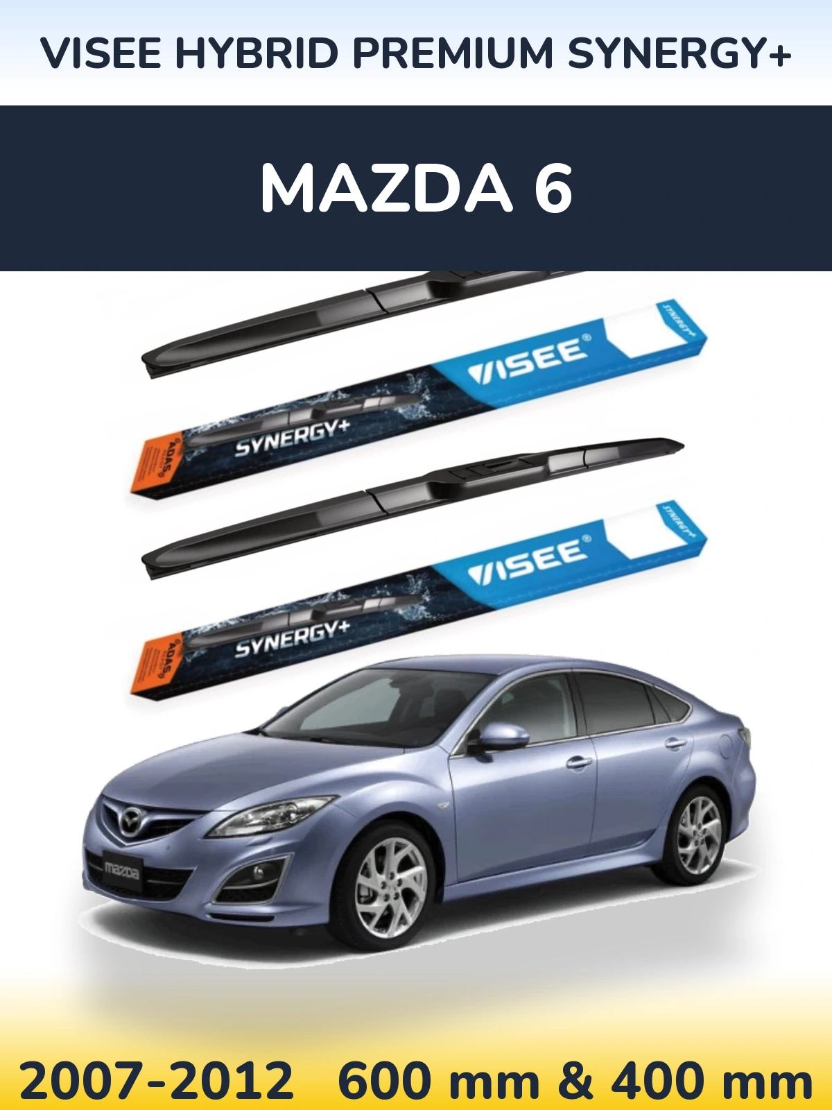 Torkarblad VISEE HYBRID PREMIUM SYNERGY+ för Mazda 6
