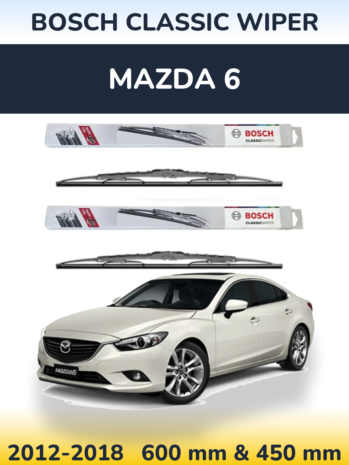 Torkarblad BOSCH Classic Wiper för Mazda 6