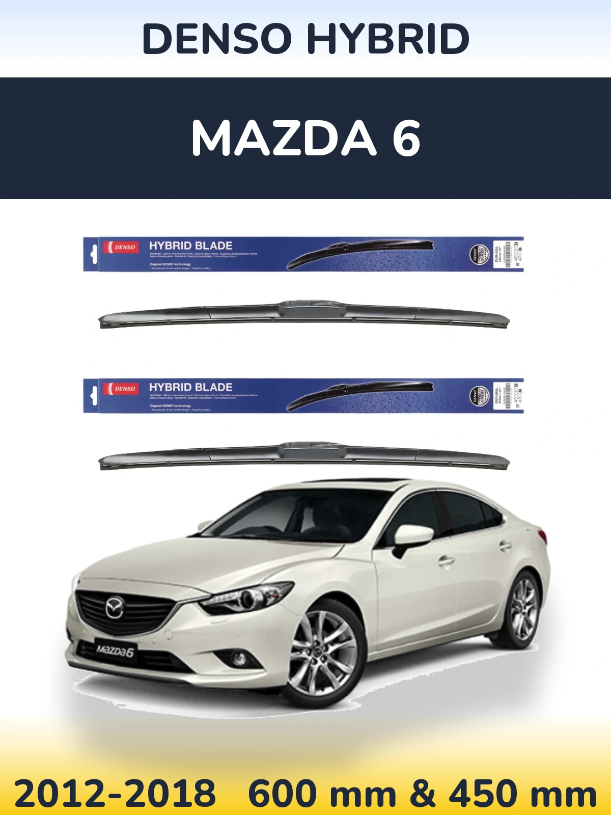 Torkarblad Denso Hybrid för Mazda 6