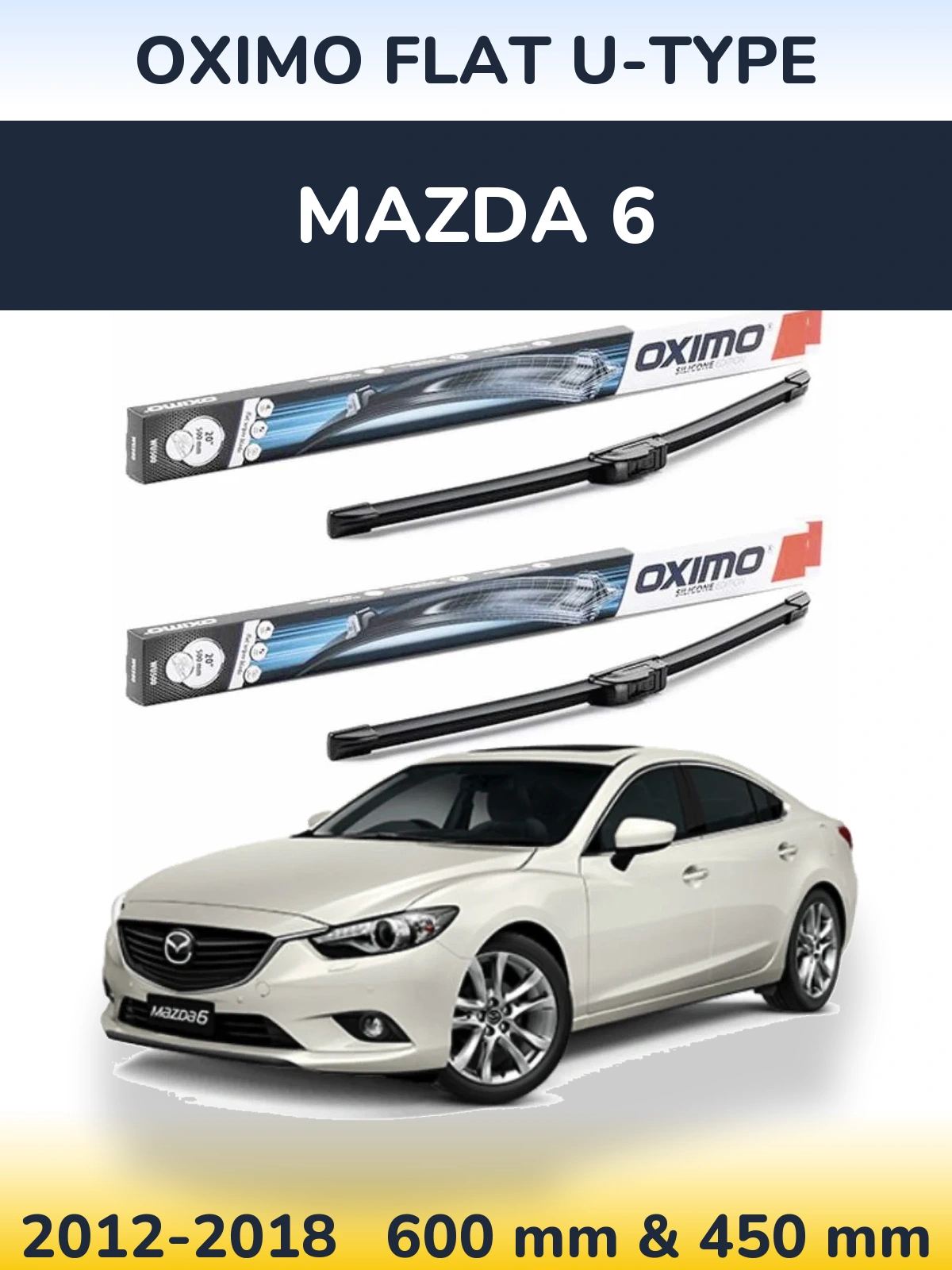 Torkarblad Oximo Flat U-type för Mazda 6