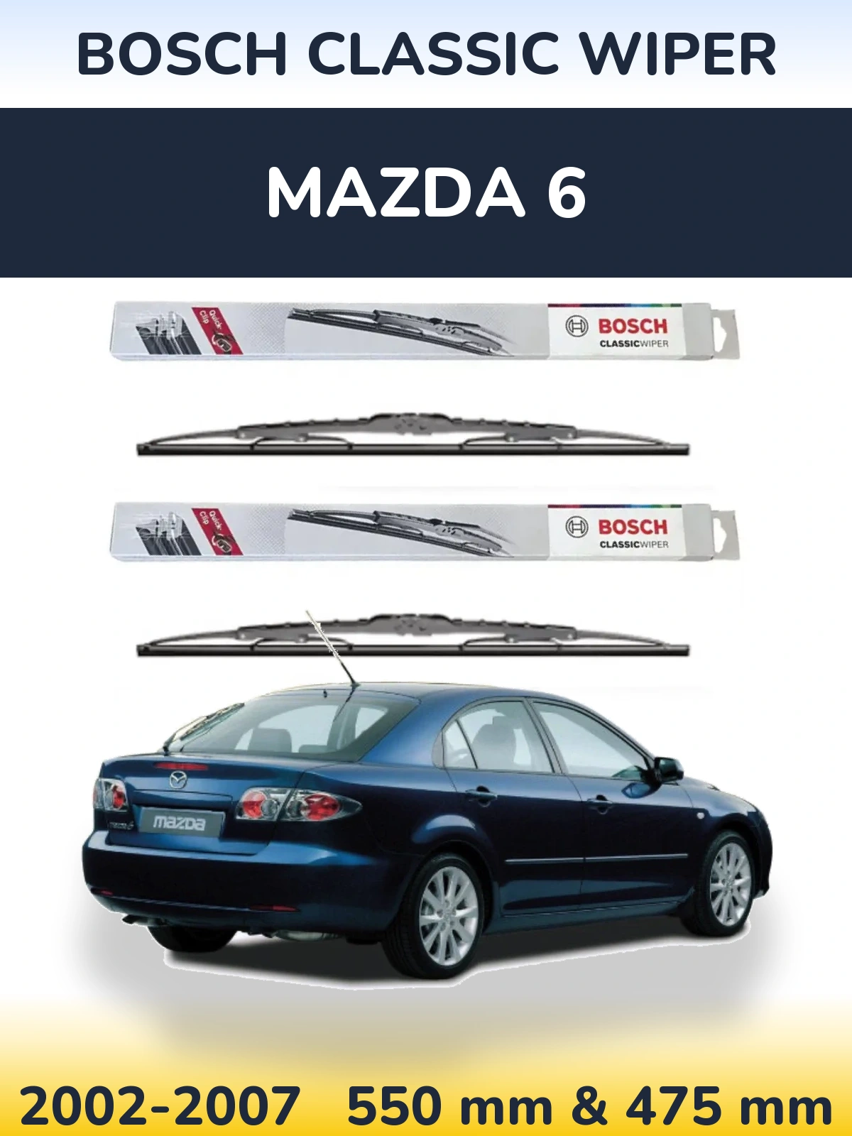 Torkarblad BOSCH Classic Wiper för Mazda 6