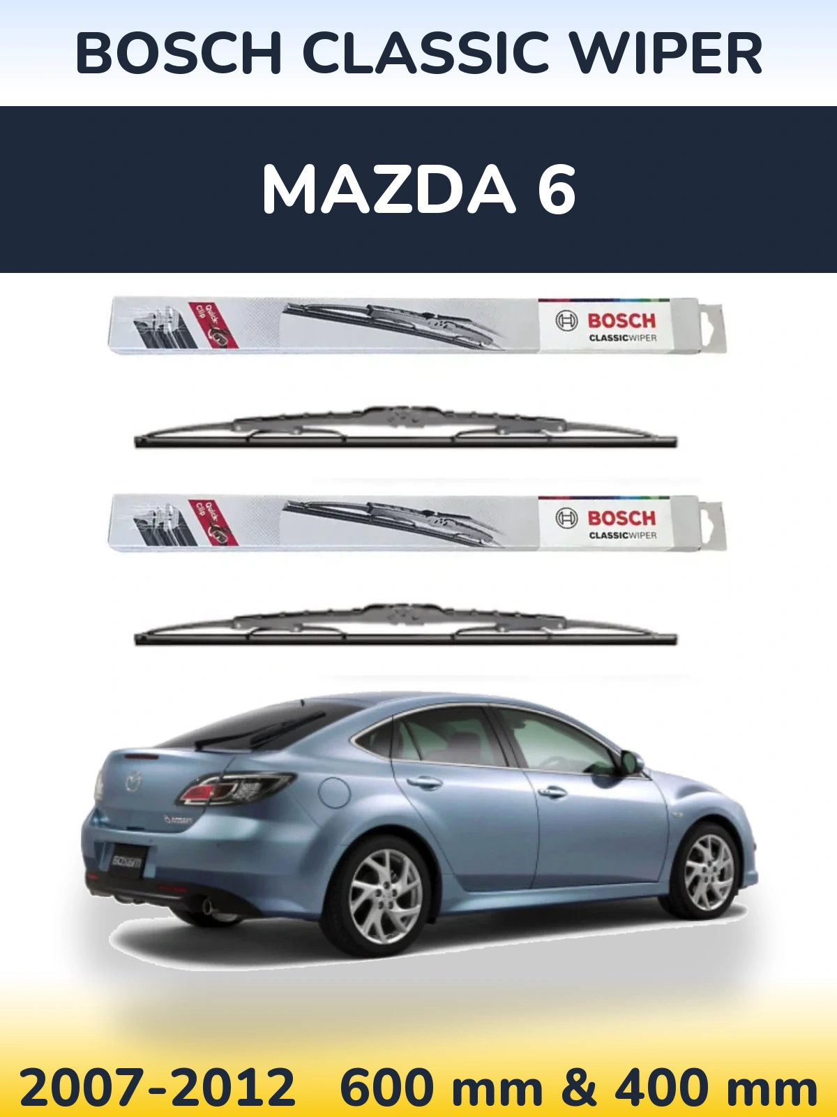 Torkarblad BOSCH Classic Wiper för Mazda 6