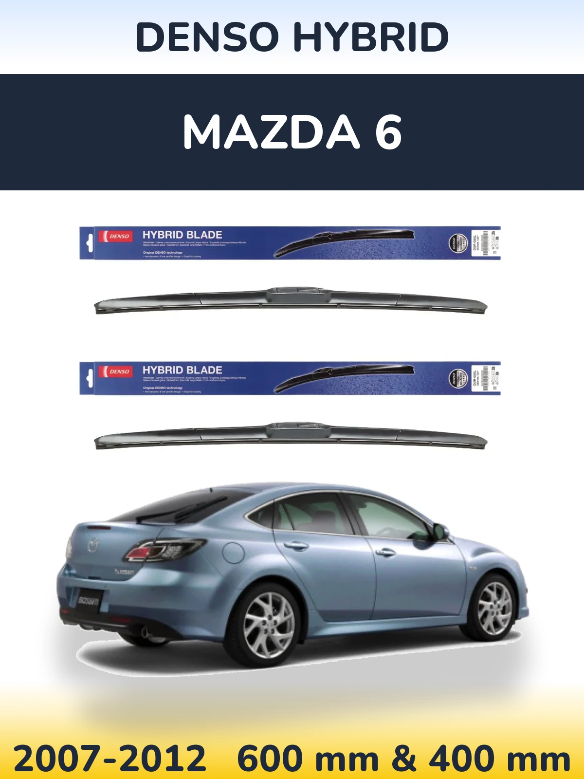 Torkarblad Denso Hybrid för Mazda 6