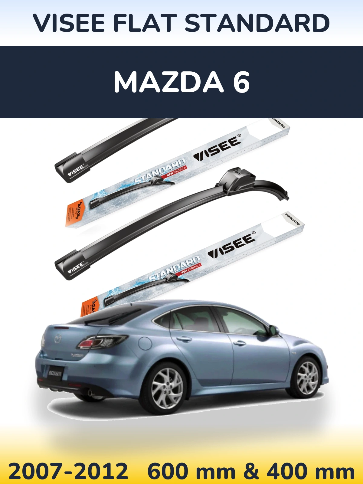 Torkarblad VISEE FLAT STANDARD för Mazda 6