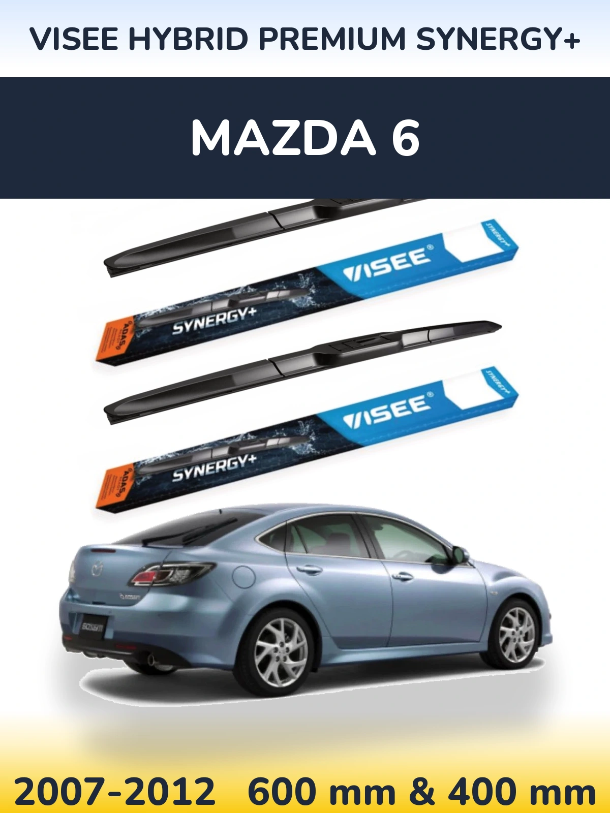Torkarblad VISEE HYBRID PREMIUM SYNERGY+ för Mazda 6