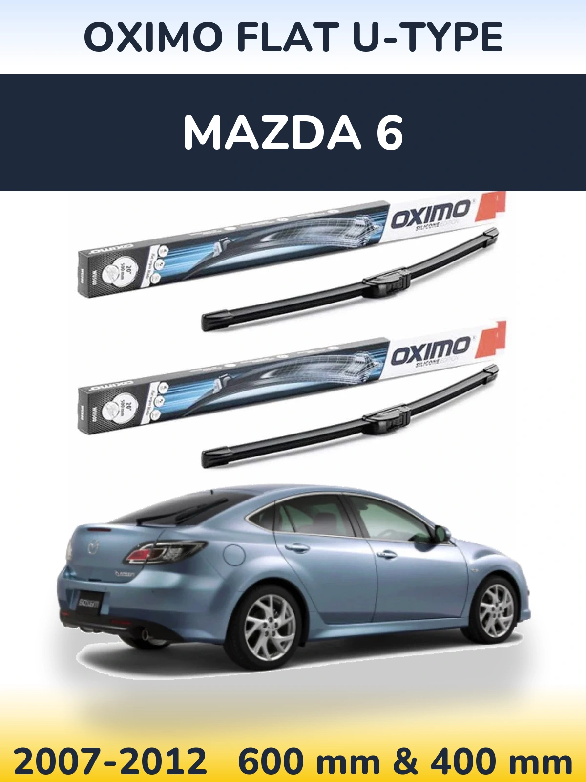 Torkarblad Oximo Flat U-type för Mazda 6