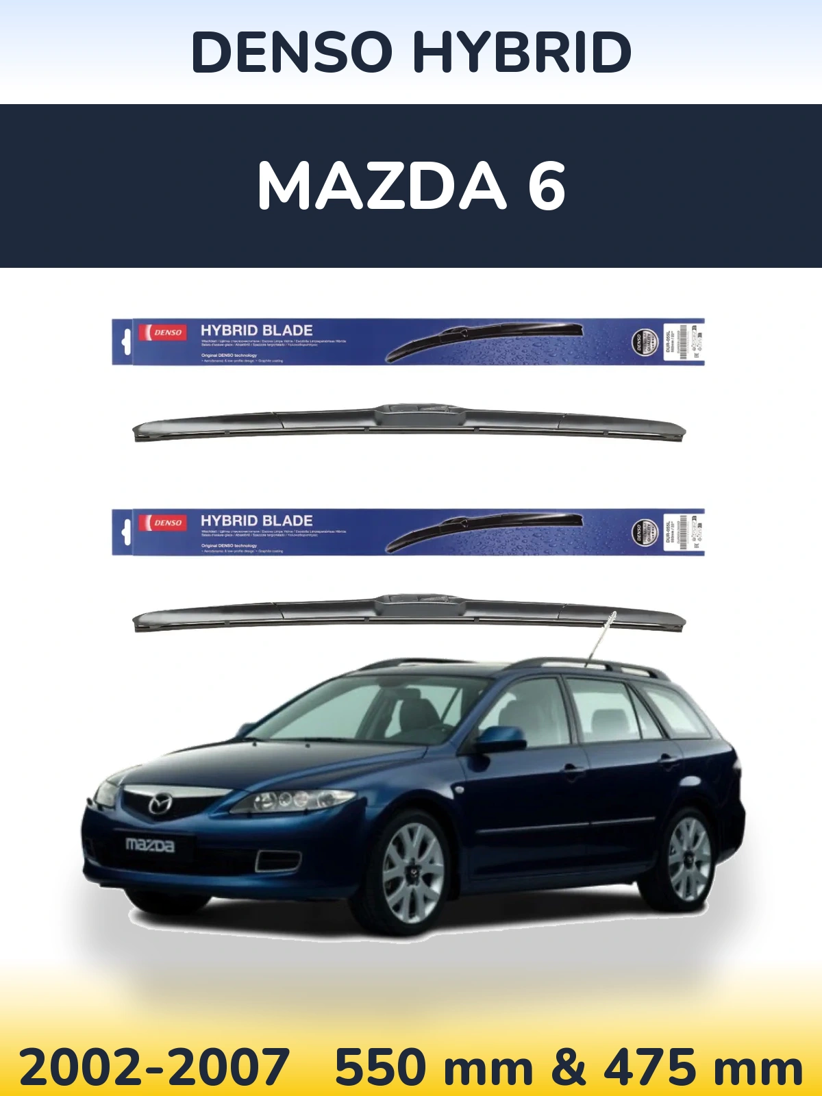 Torkarblad Denso Hybrid för Mazda 6