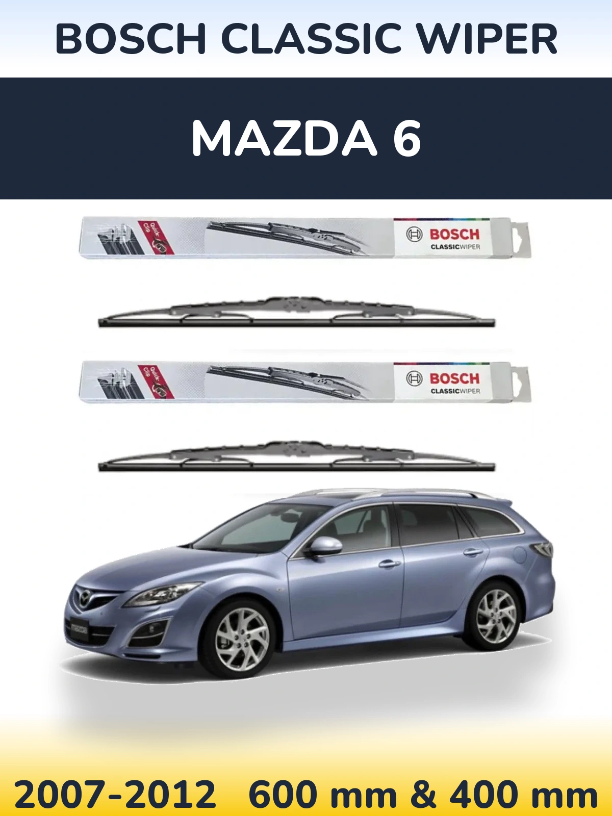 Torkarblad BOSCH Classic Wiper för Mazda 6