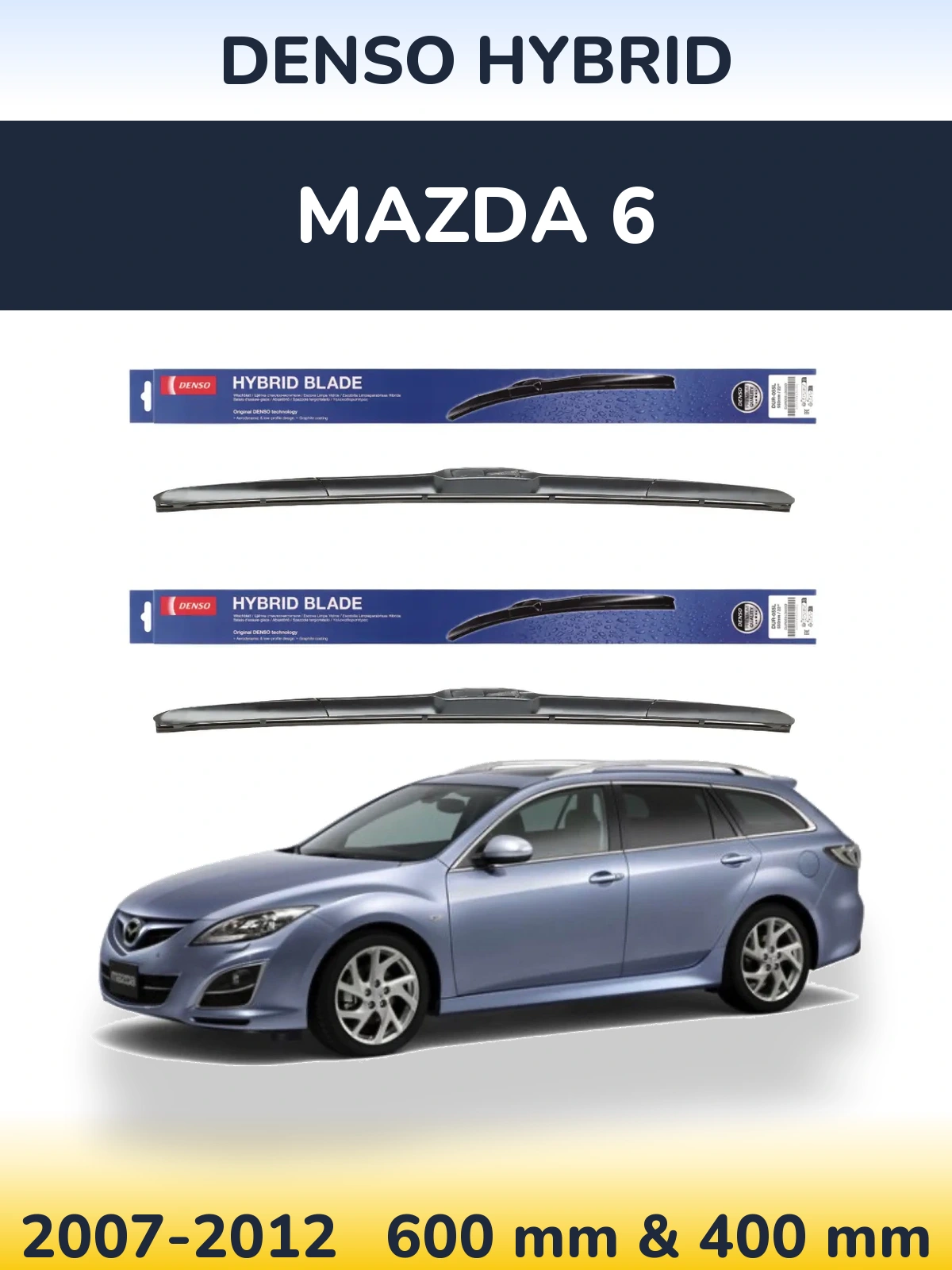 Torkarblad Denso Hybrid för Mazda 6