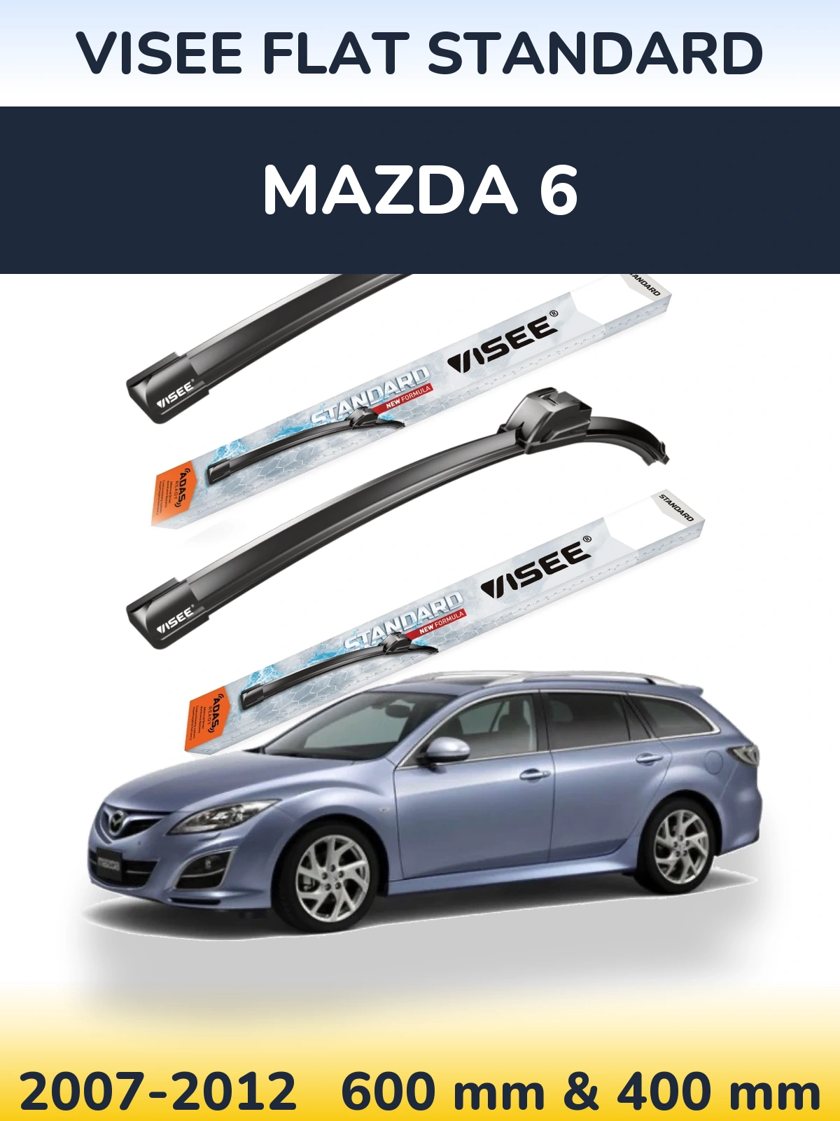 Torkarblad VISEE FLAT STANDARD för Mazda 6