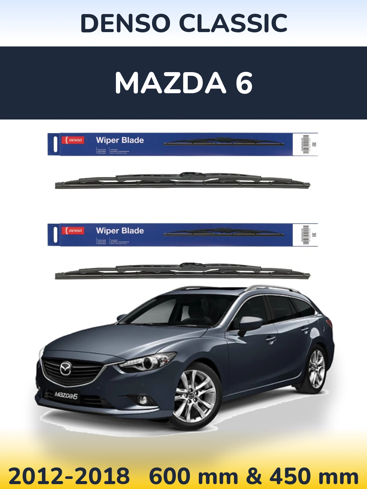 Torkarblad Denso Classic för Mazda 6
