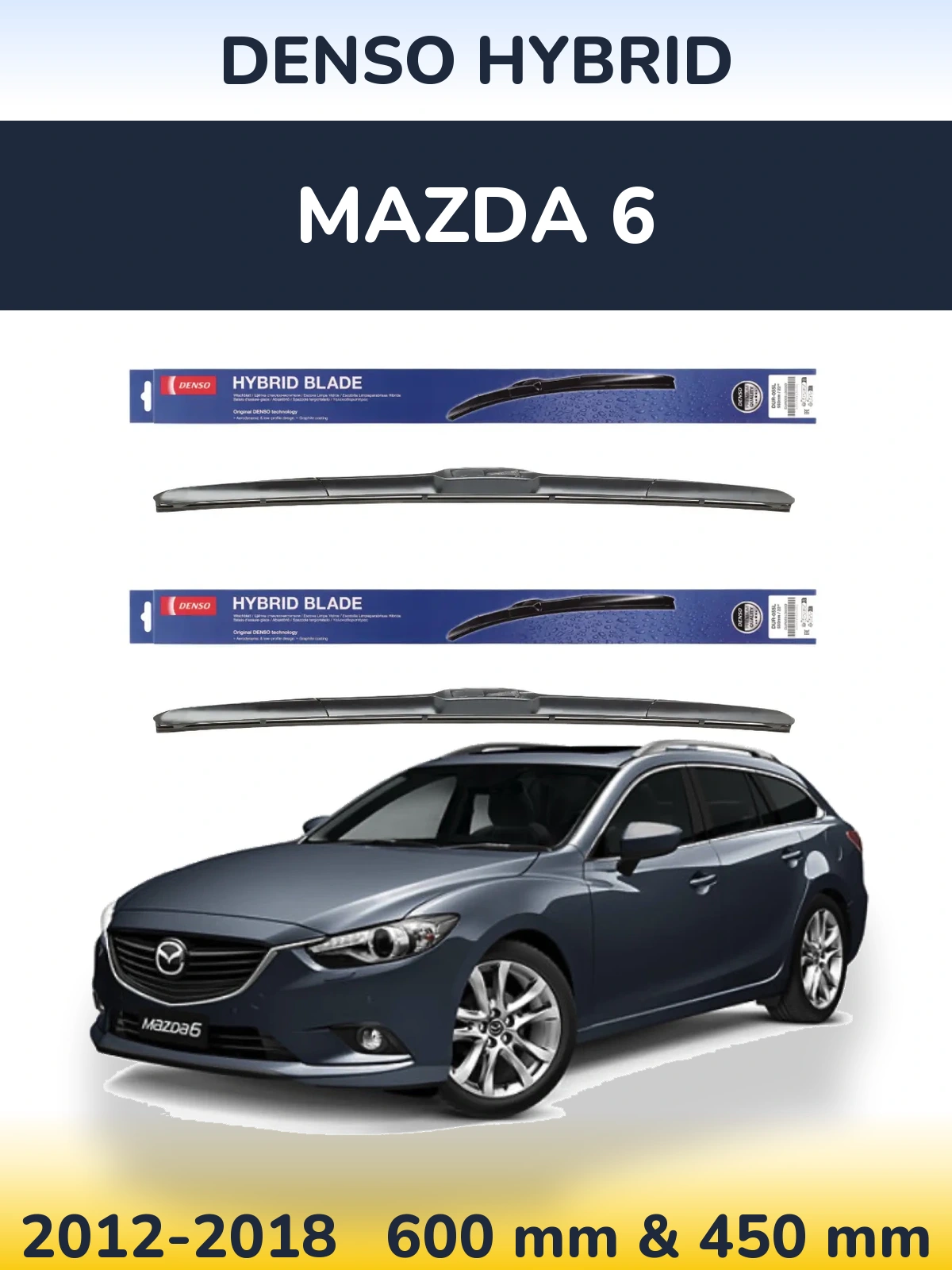 Torkarblad Denso Hybrid för Mazda 6
