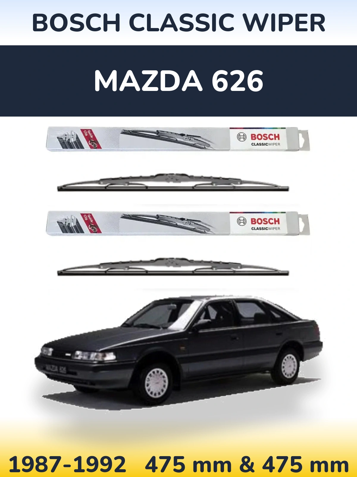 Torkarblad BOSCH Classic Wiper för Mazda 626