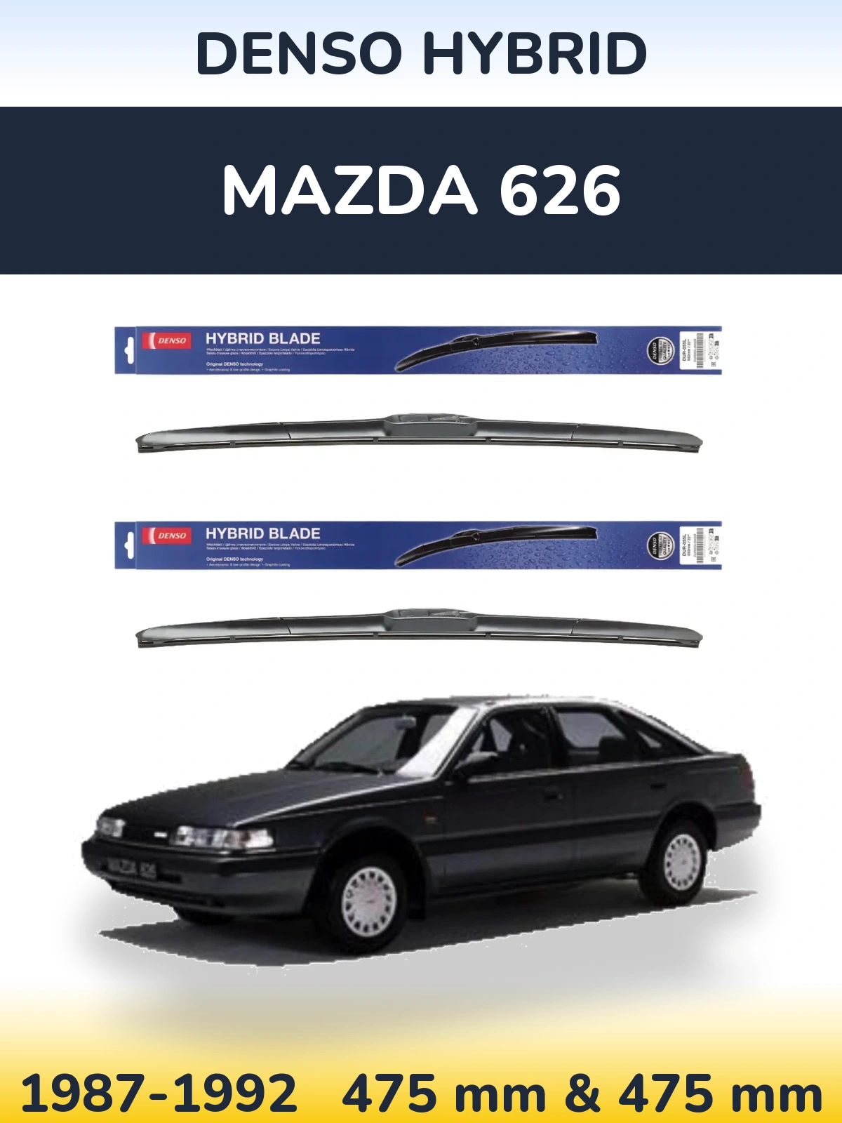 Torkarblad Denso Hybrid för Mazda 626