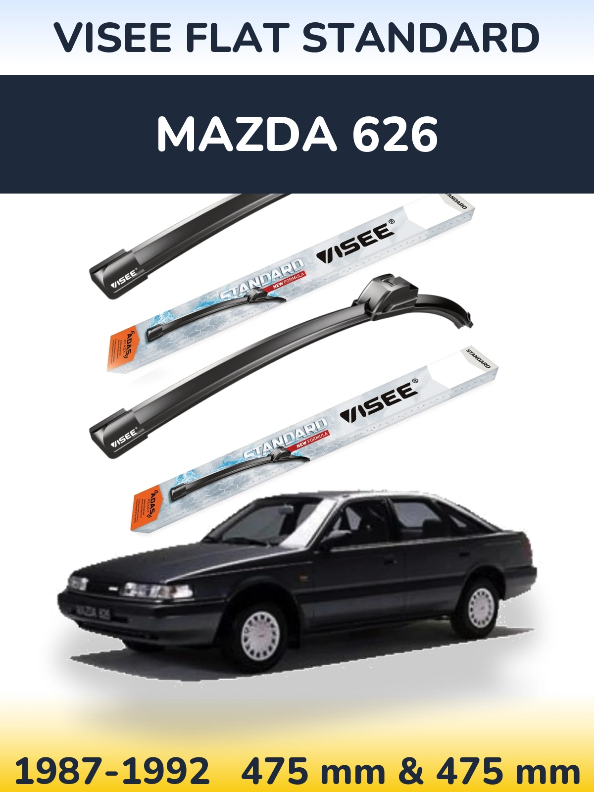 Torkarblad VISEE FLAT STANDARD för Mazda 626