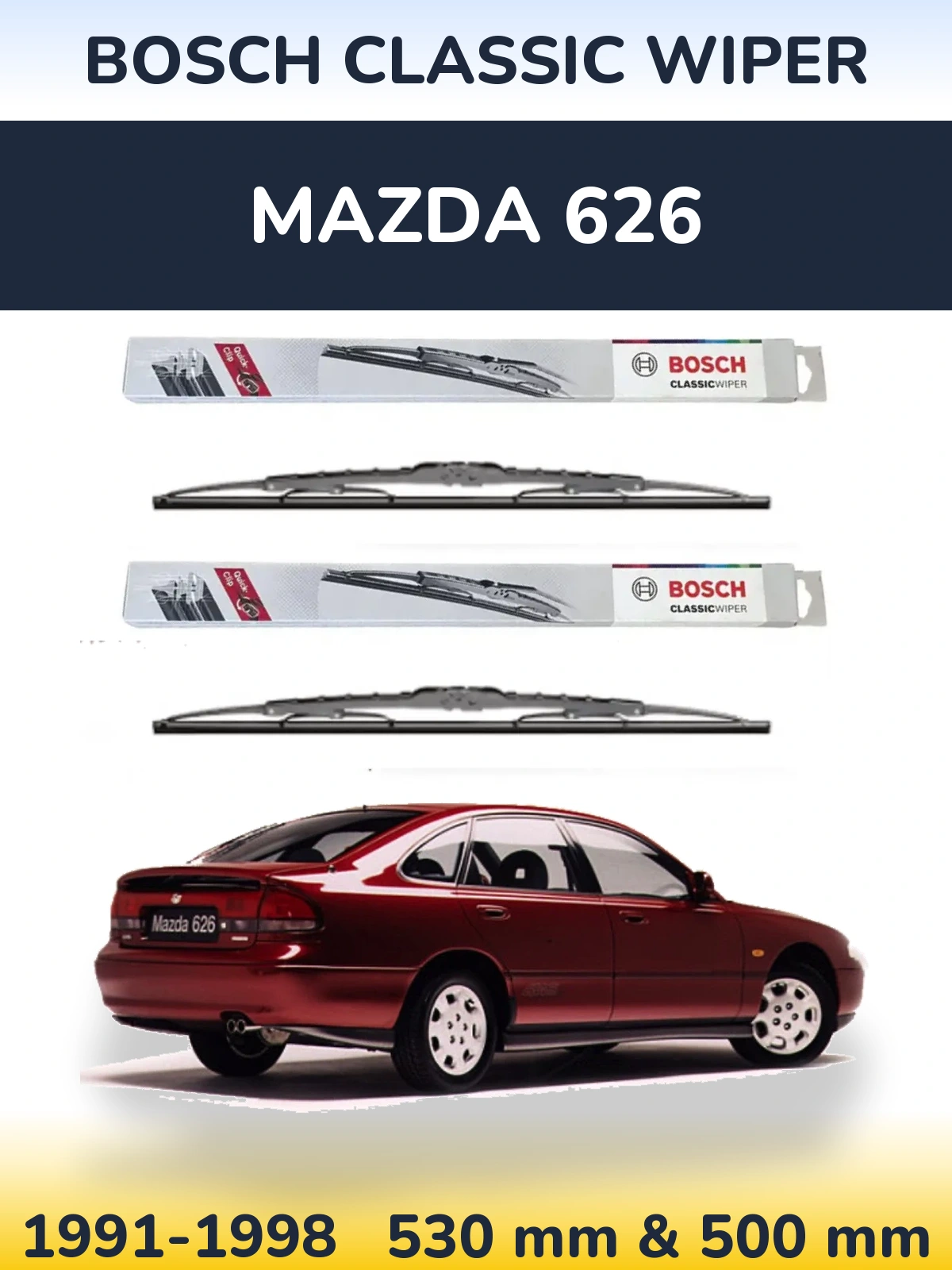 Torkarblad BOSCH Classic Wiper för Mazda 626