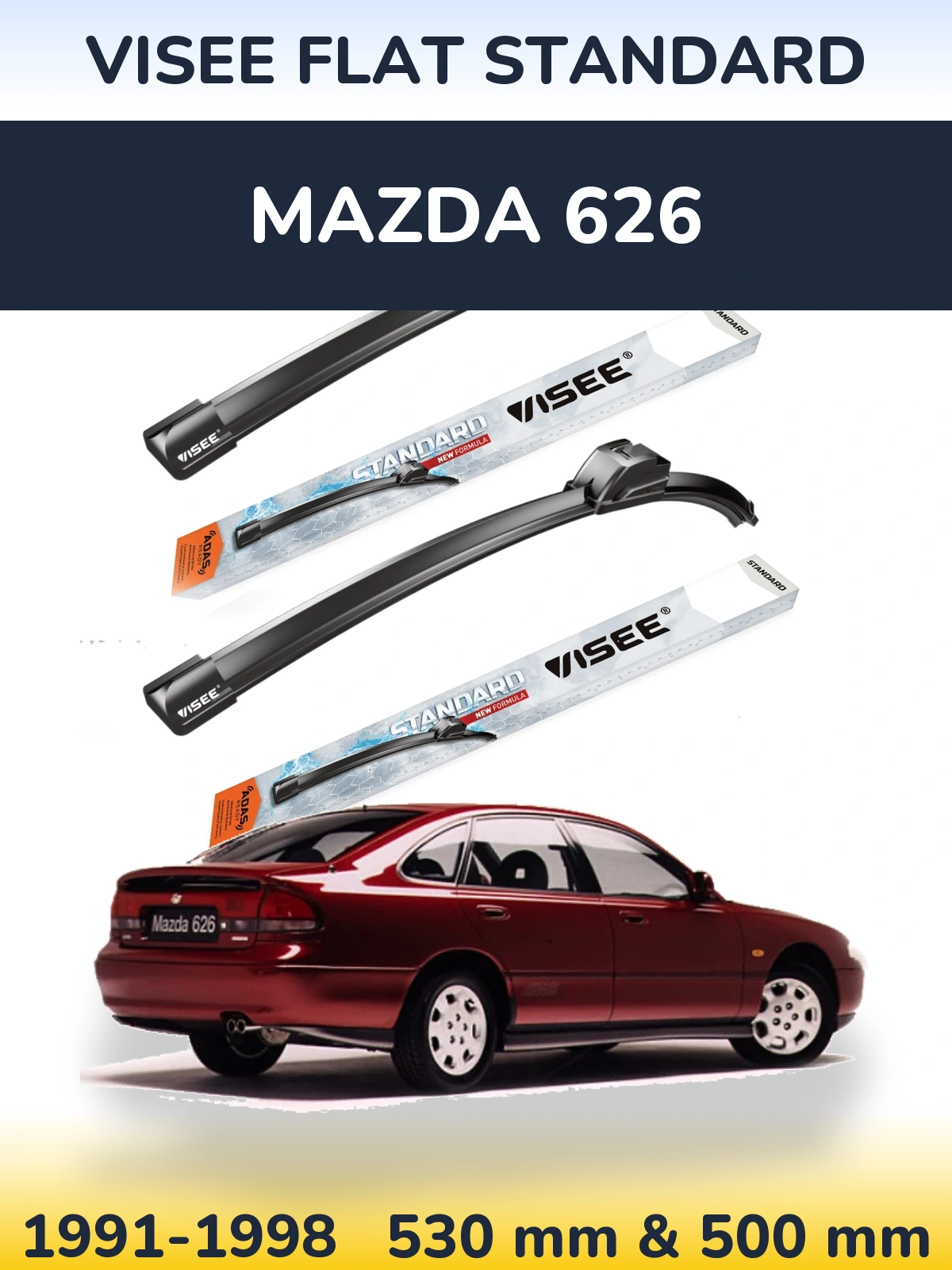 Torkarblad VISEE FLAT STANDARD för Mazda 626