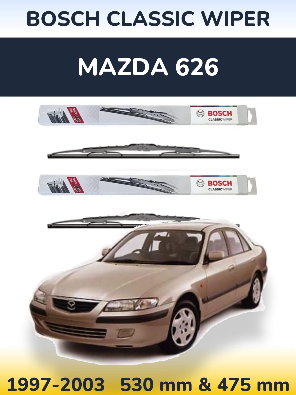 Torkarblad BOSCH Classic Wiper för Mazda 626