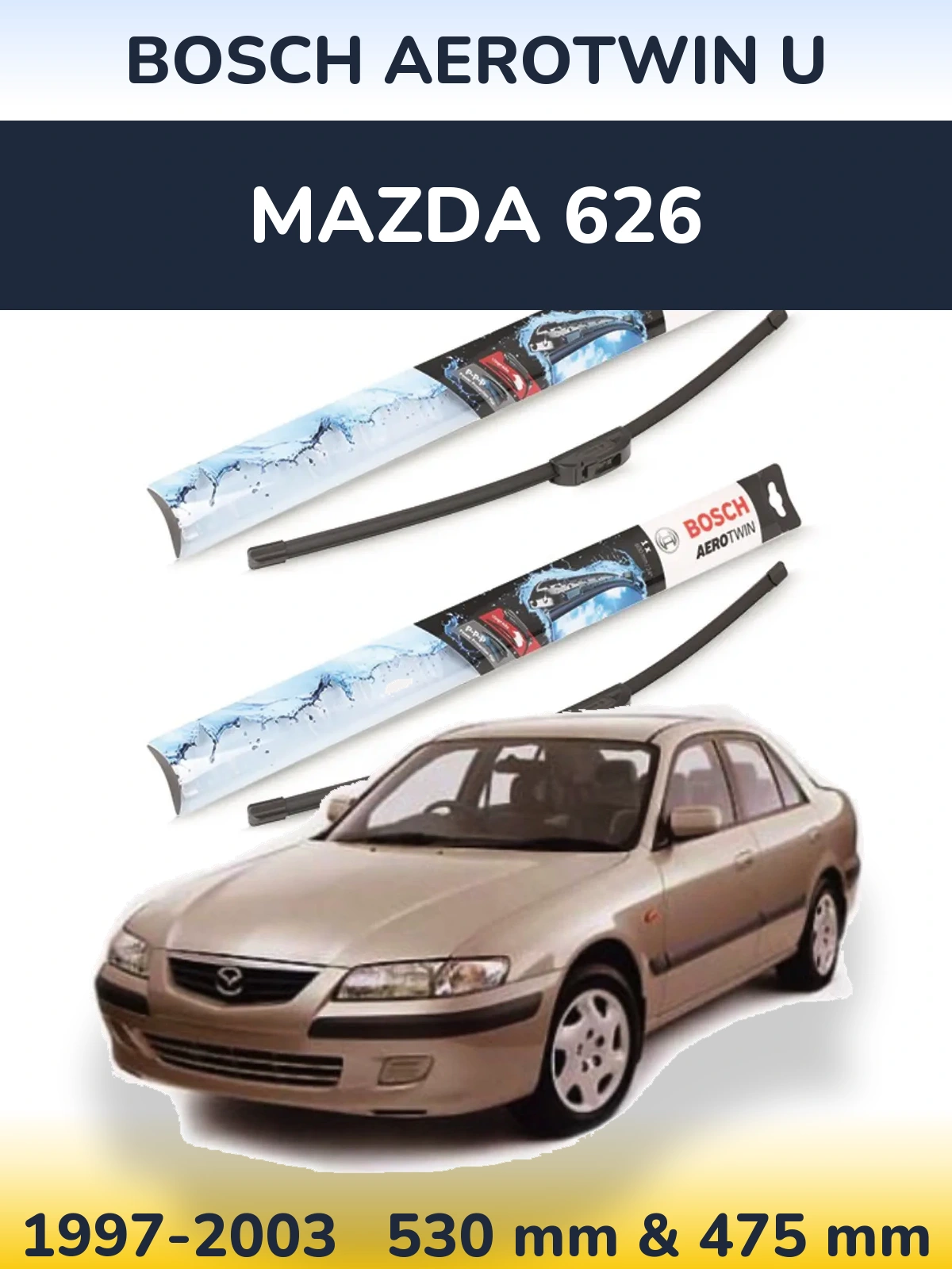 Torkarblad BOSCH AeroTwin U för Mazda 626