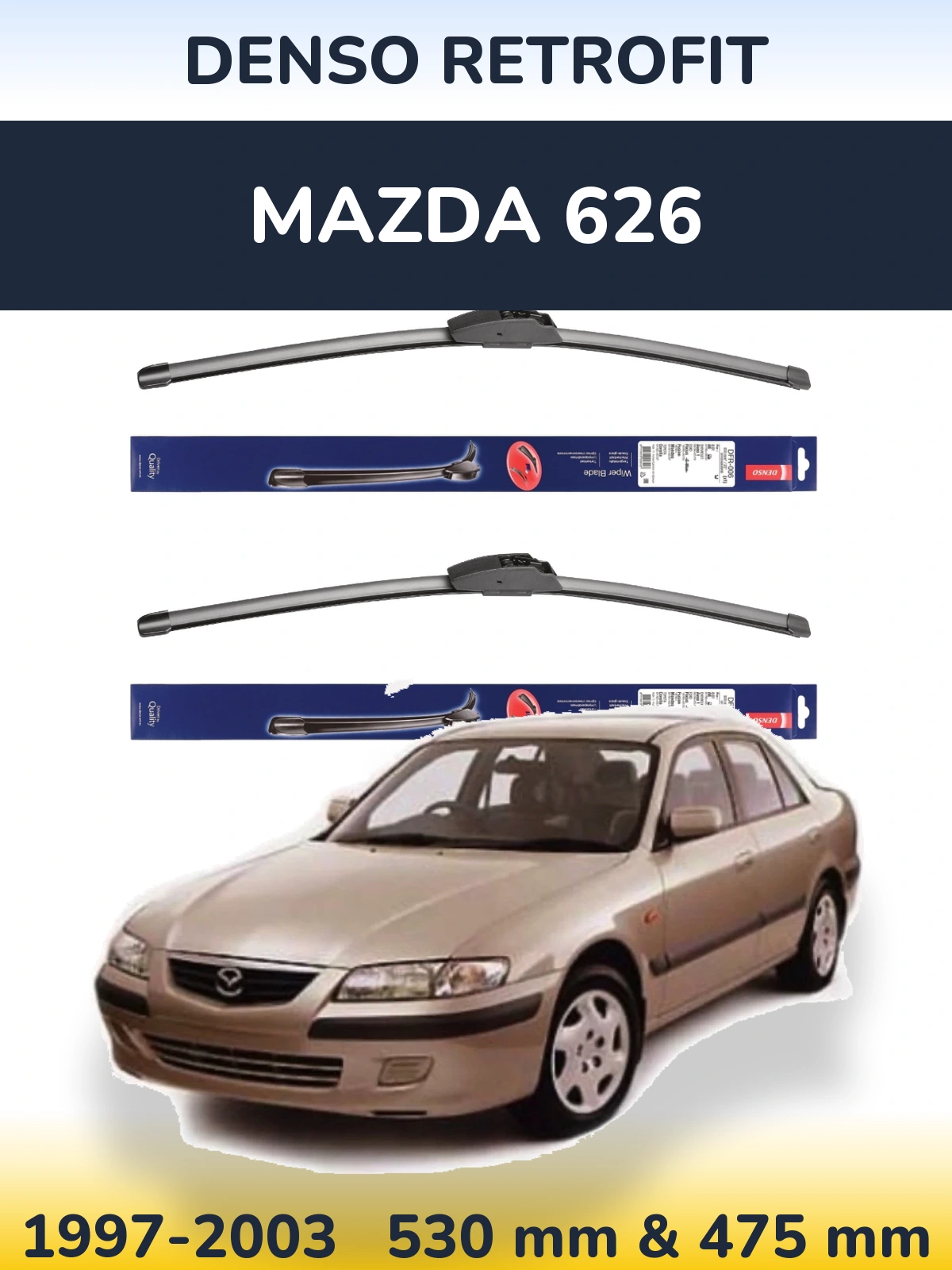 Torkarblad Denso Retrofit för Mazda 626