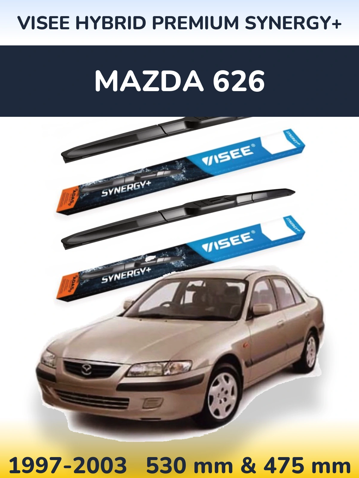 Torkarblad VISEE HYBRID PREMIUM SYNERGY+ för Mazda 626