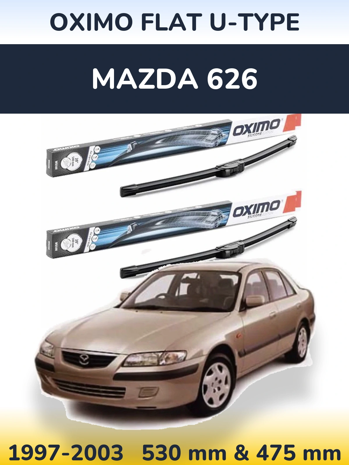 Torkarblad Oximo Flat U-type för Mazda 626
