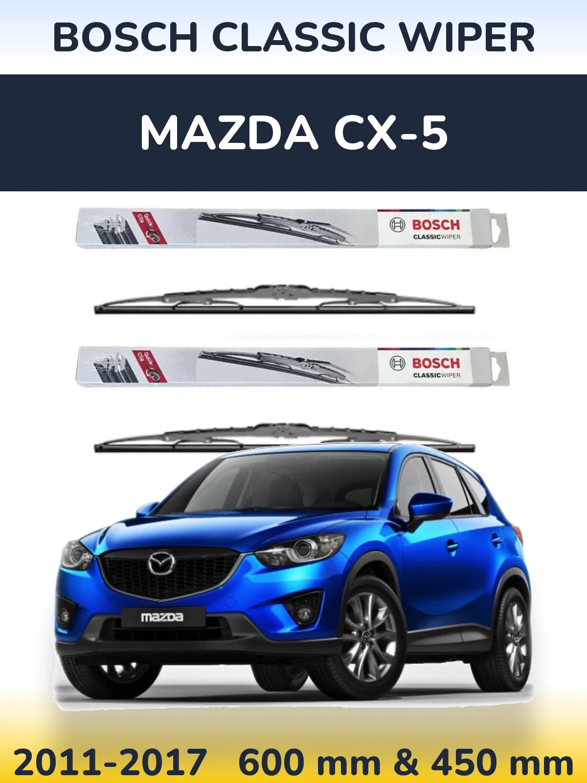 Torkarblad BOSCH Classic Wiper för Mazda CX-5