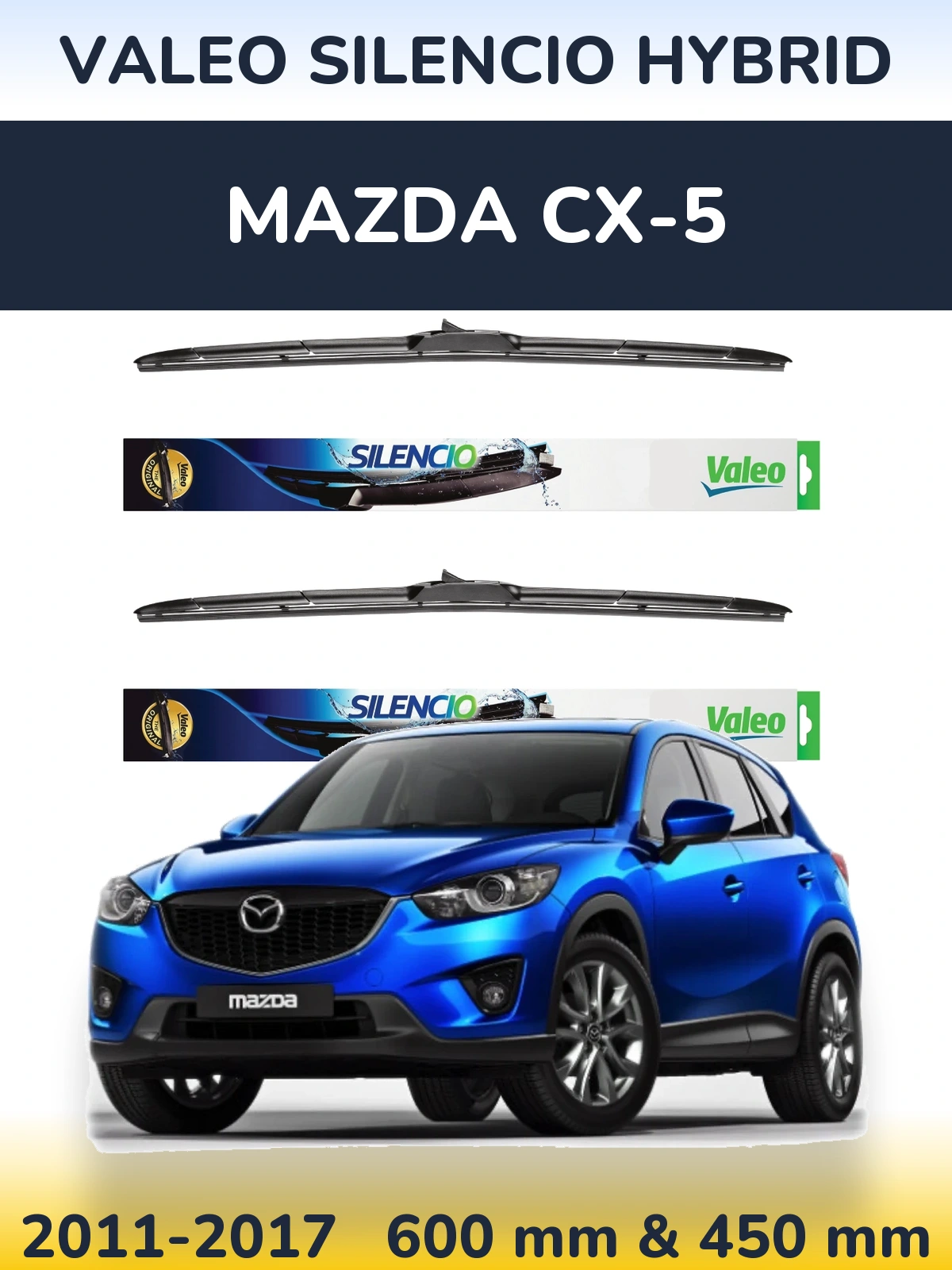 Torkarblad Valeo Silencio Hybrid för Mazda CX-5