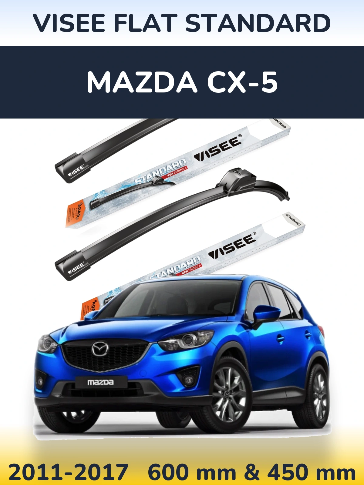 Torkarblad VISEE FLAT STANDARD för Mazda CX-5