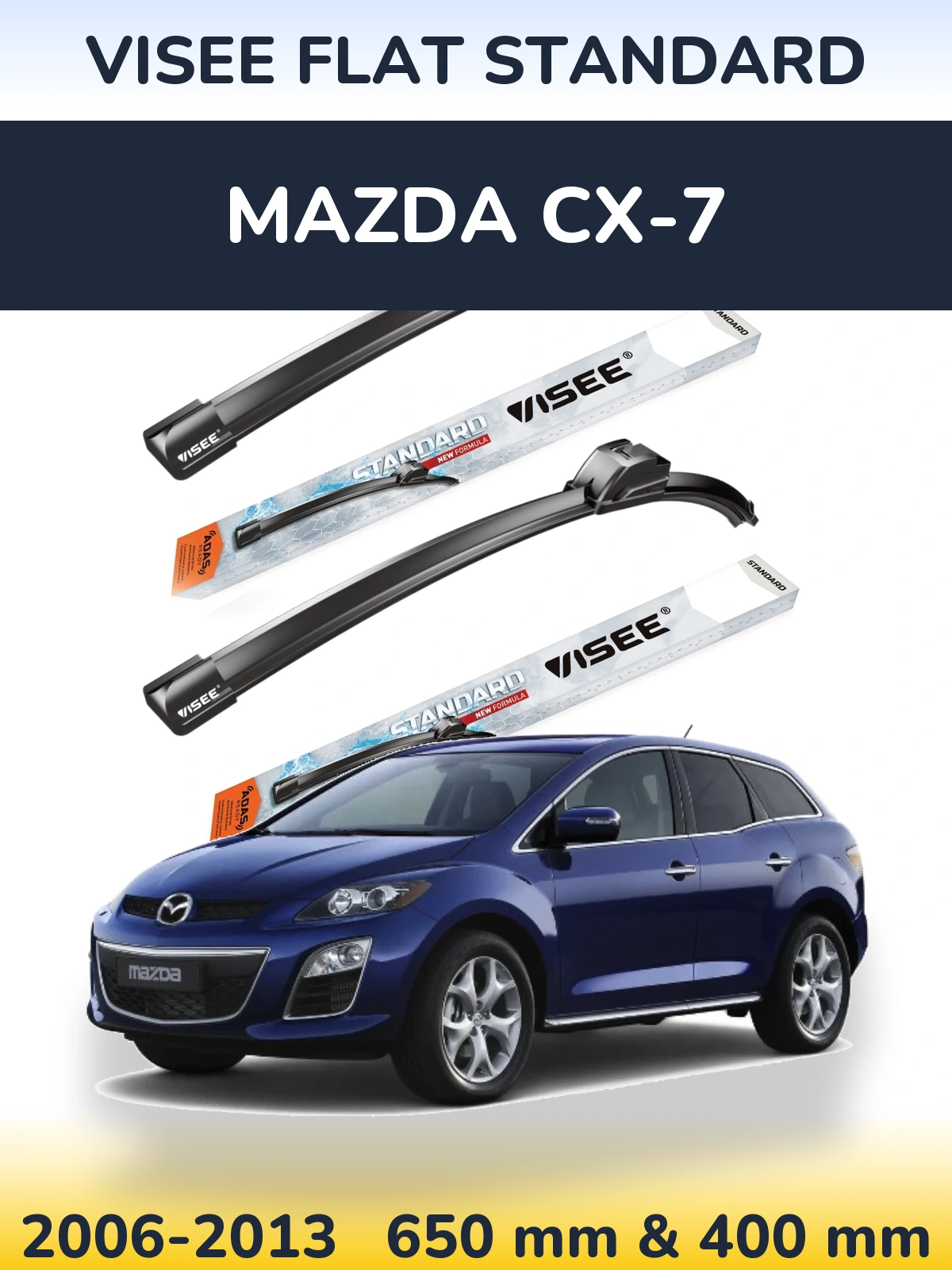 Torkarblad VISEE FLAT STANDARD för Mazda CX-7