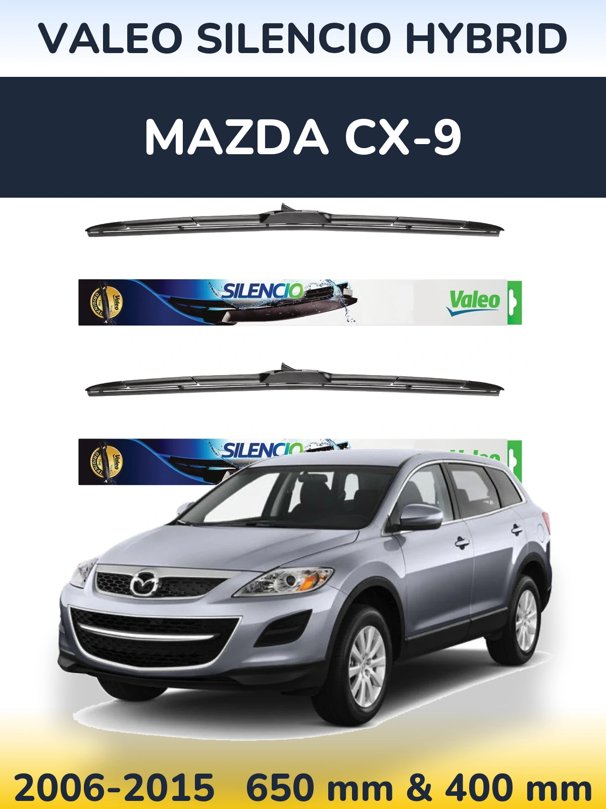 Torkarblad Valeo Silencio Hybrid för Mazda CX-9