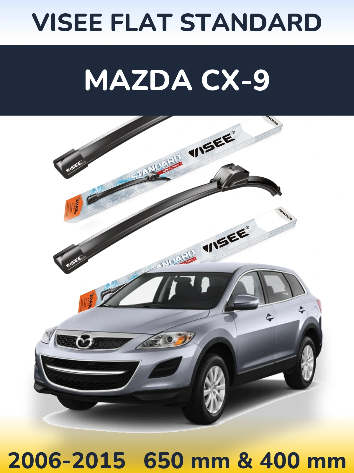 Torkarblad VISEE FLAT STANDARD för Mazda CX-9