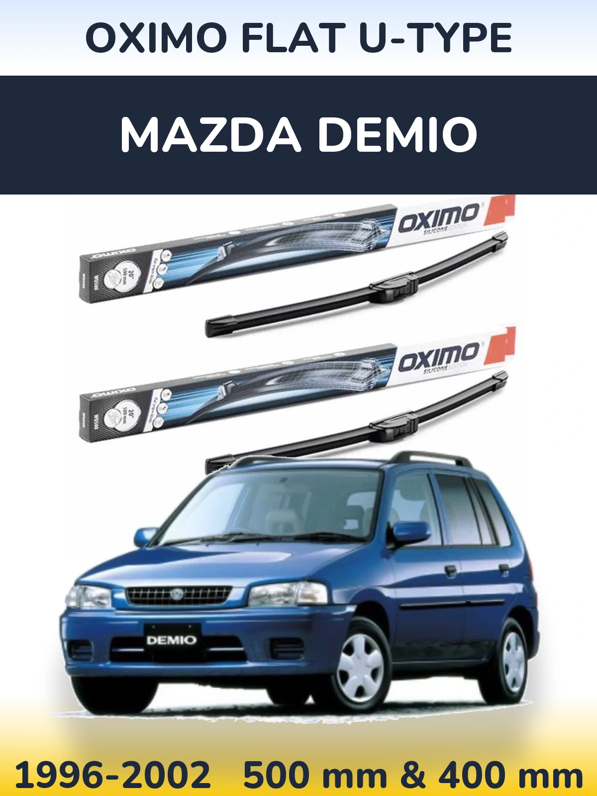Torkarblad Oximo Flat U-type för Mazda Demio