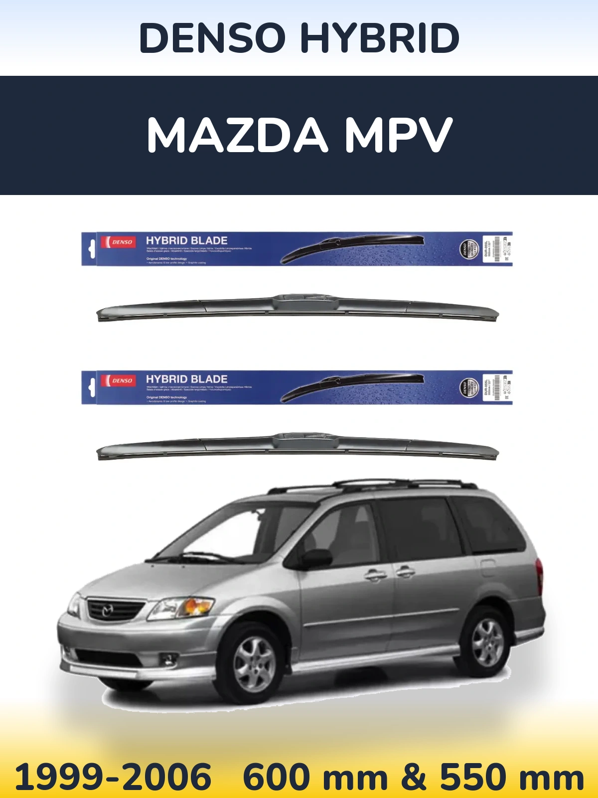 Torkarblad Denso Hybrid för Mazda MPV