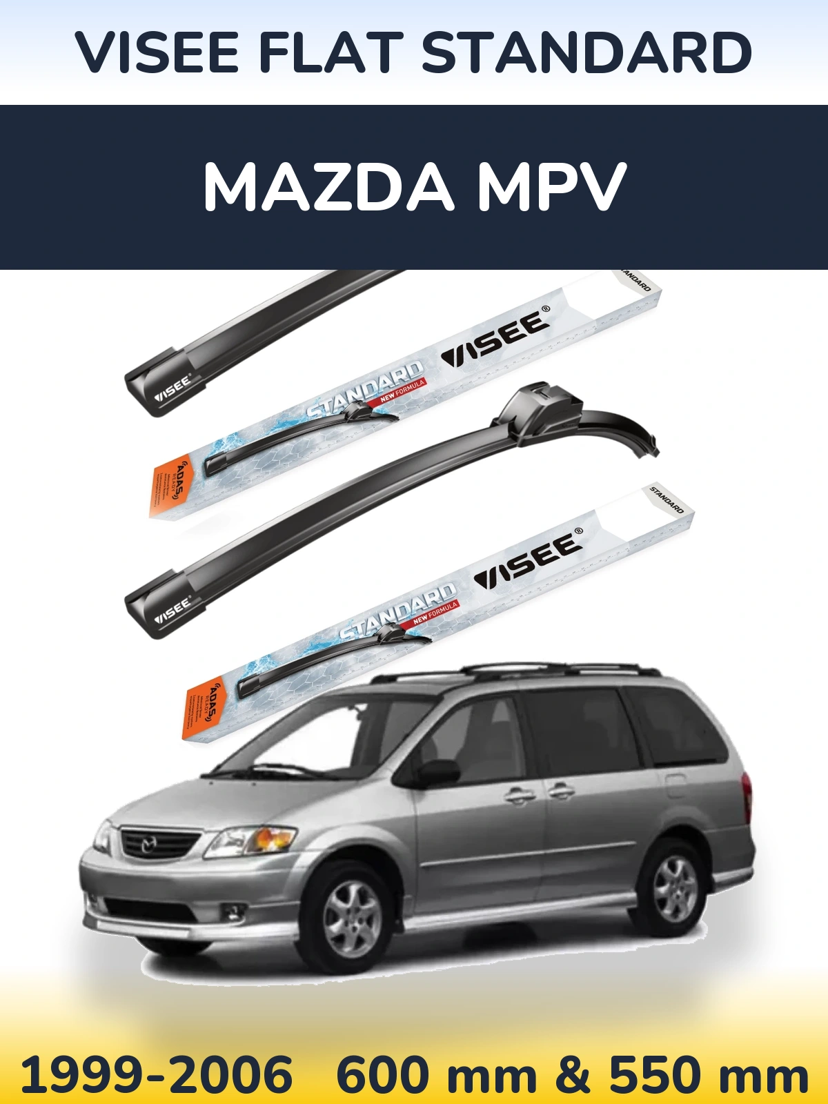 Torkarblad VISEE FLAT STANDARD för Mazda MPV