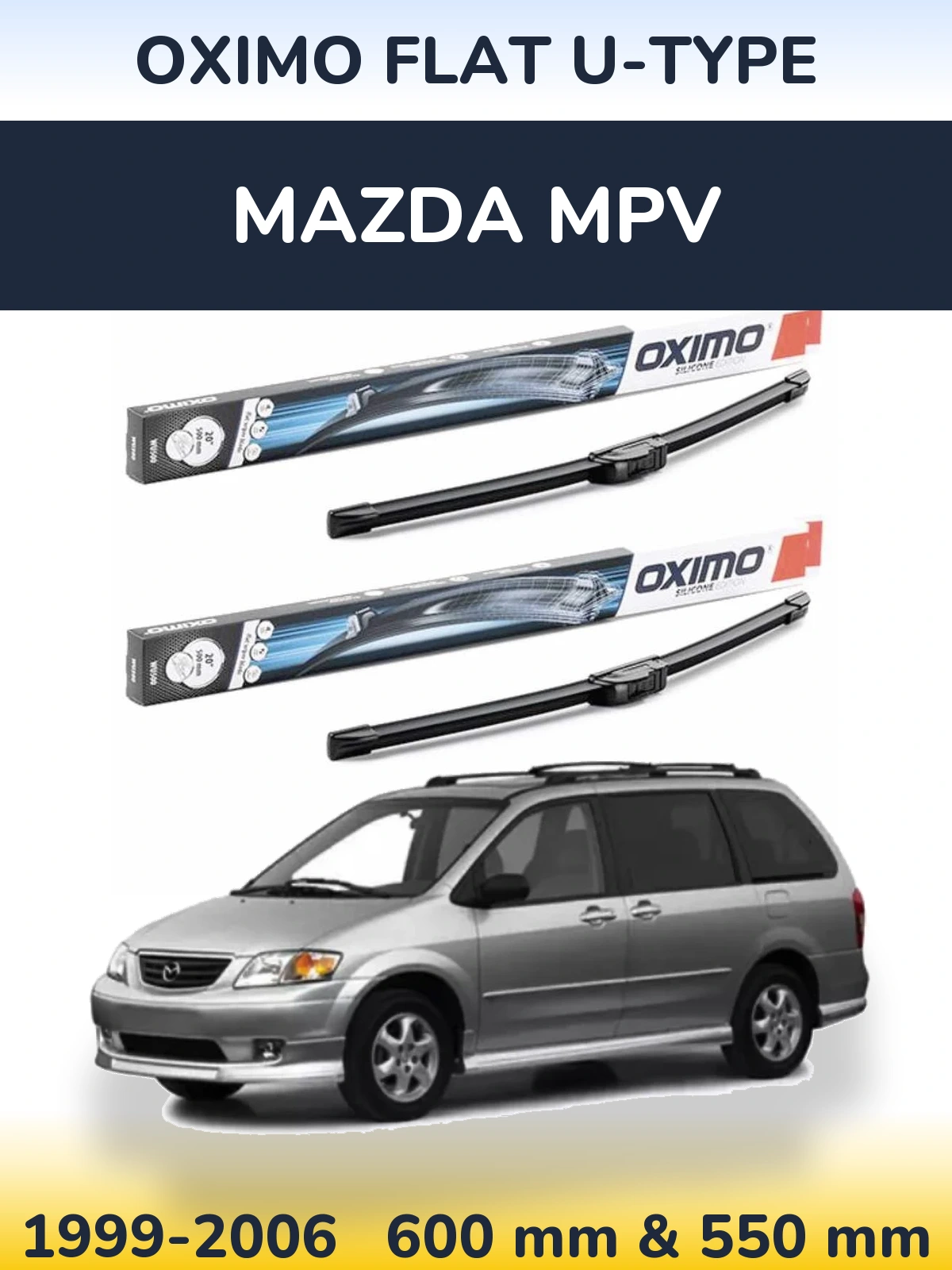 Torkarblad Oximo Flat U-type för Mazda MPV