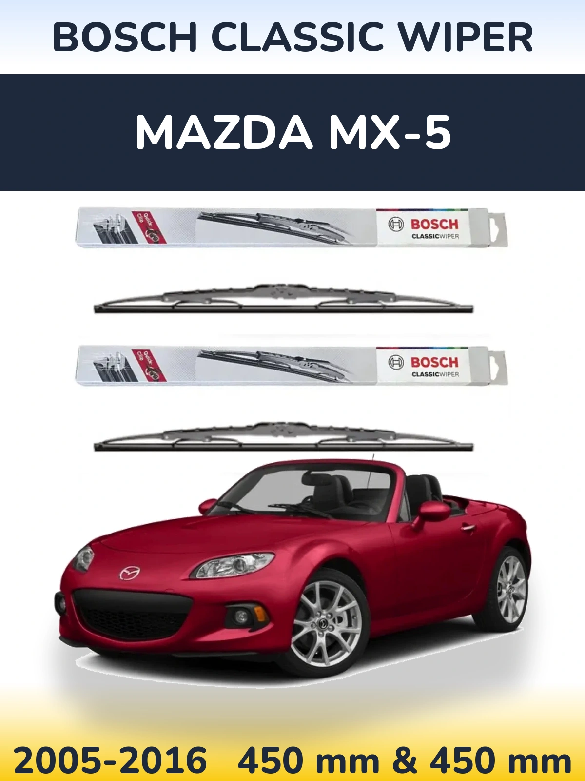 Torkarblad BOSCH Classic Wiper för Mazda MX-5