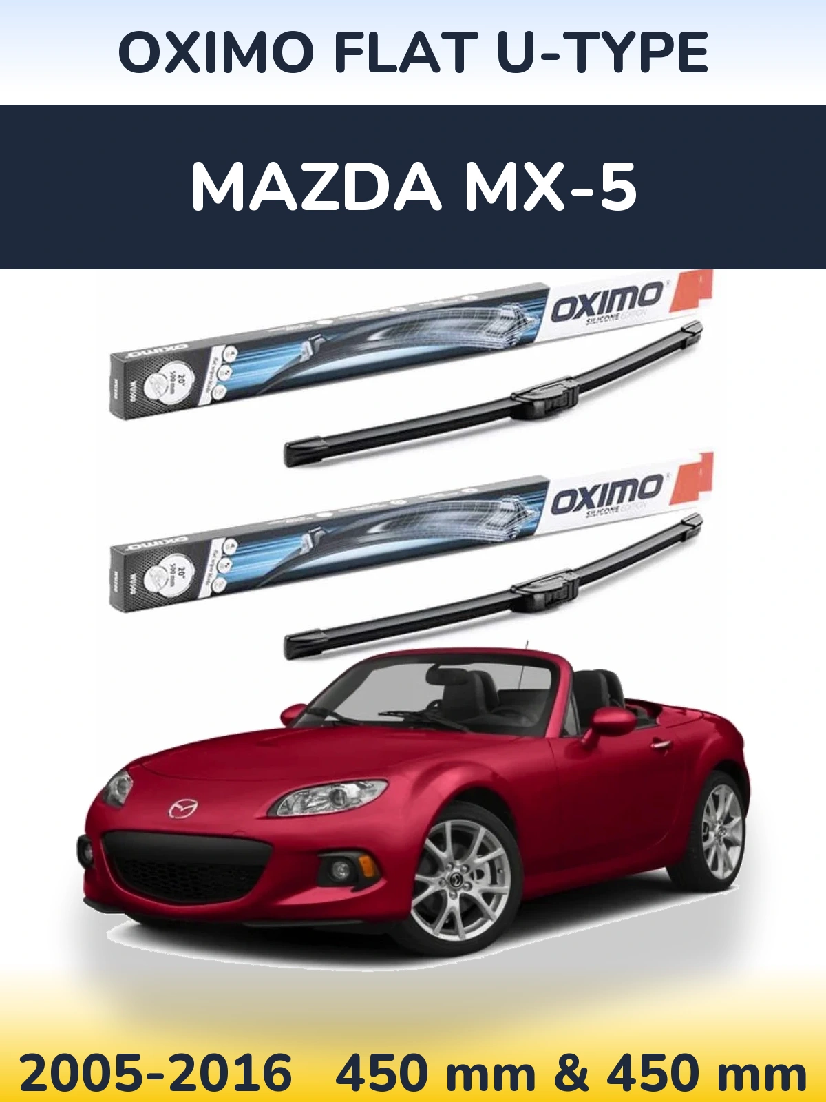 Torkarblad Oximo Flat U-type för Mazda MX-5