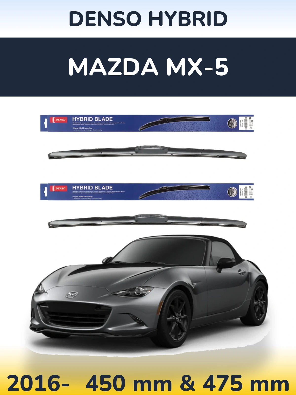 Torkarblad Denso Hybrid för Mazda MX-5