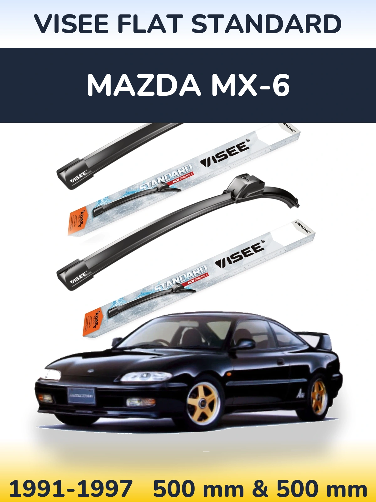Torkarblad VISEE FLAT STANDARD för Mazda MX-6