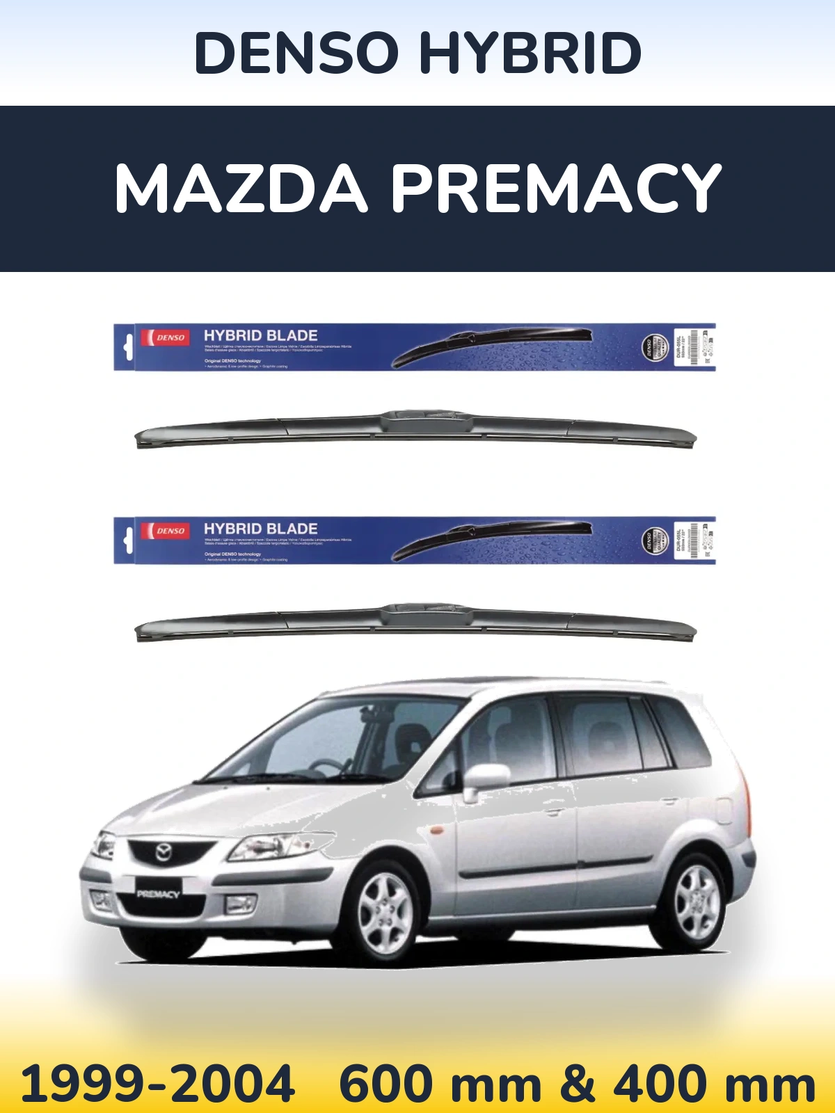 Torkarblad Denso Hybrid för Mazda Premacy