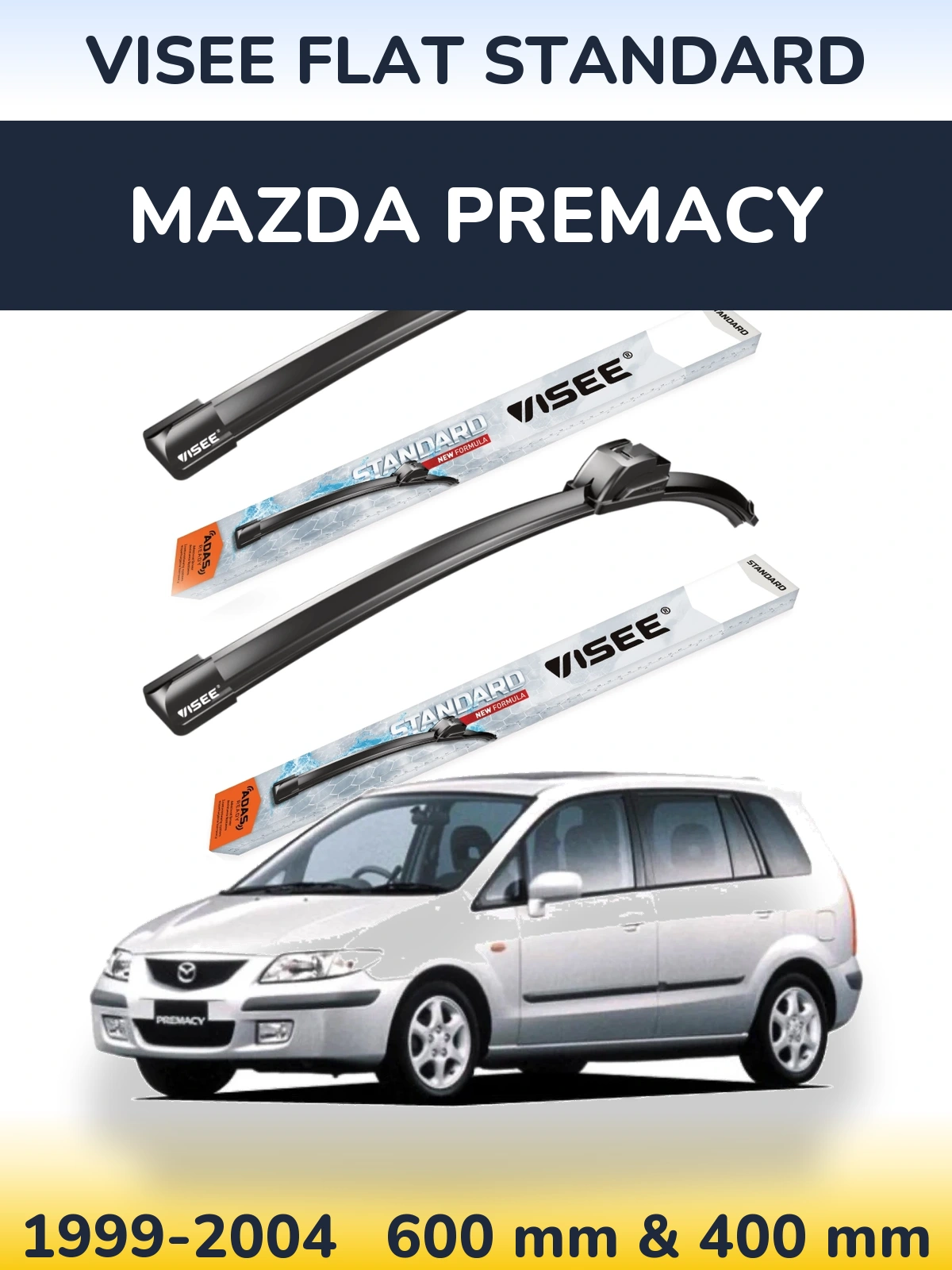 Torkarblad VISEE FLAT STANDARD för Mazda Premacy