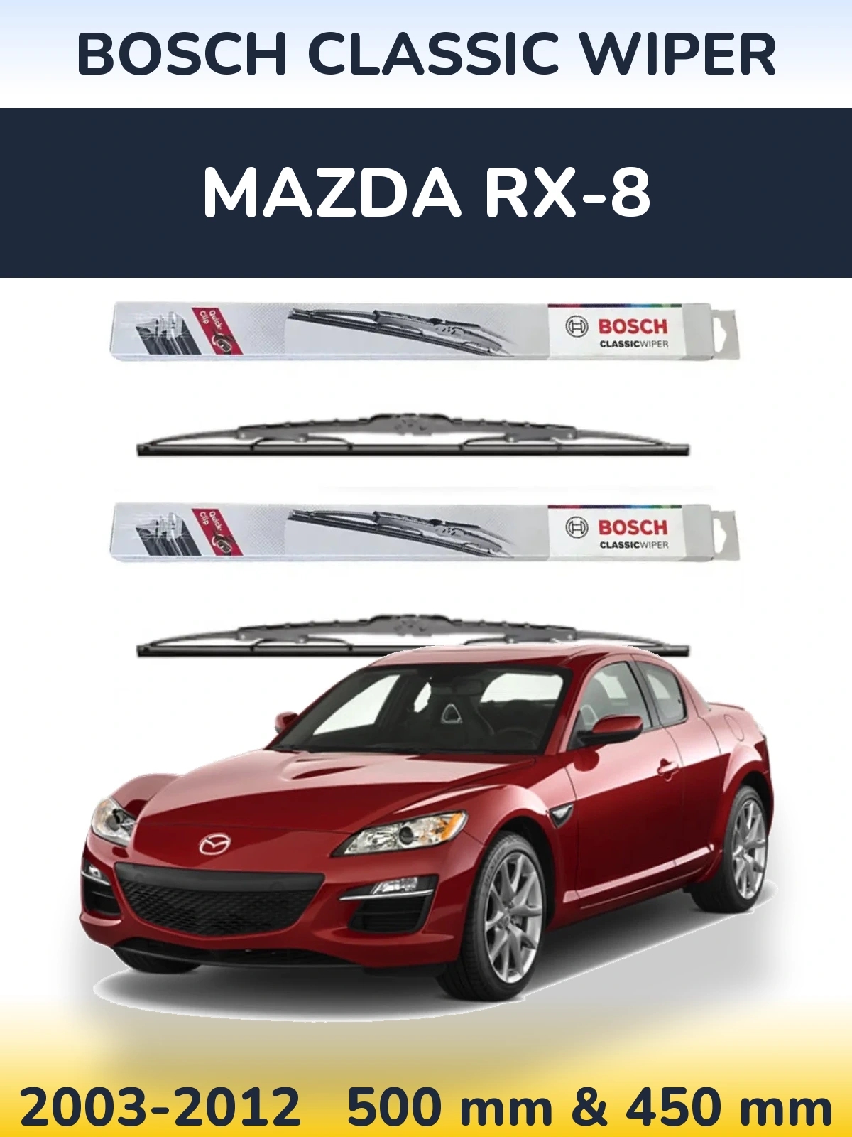 Torkarblad BOSCH Classic Wiper för Mazda RX-8
