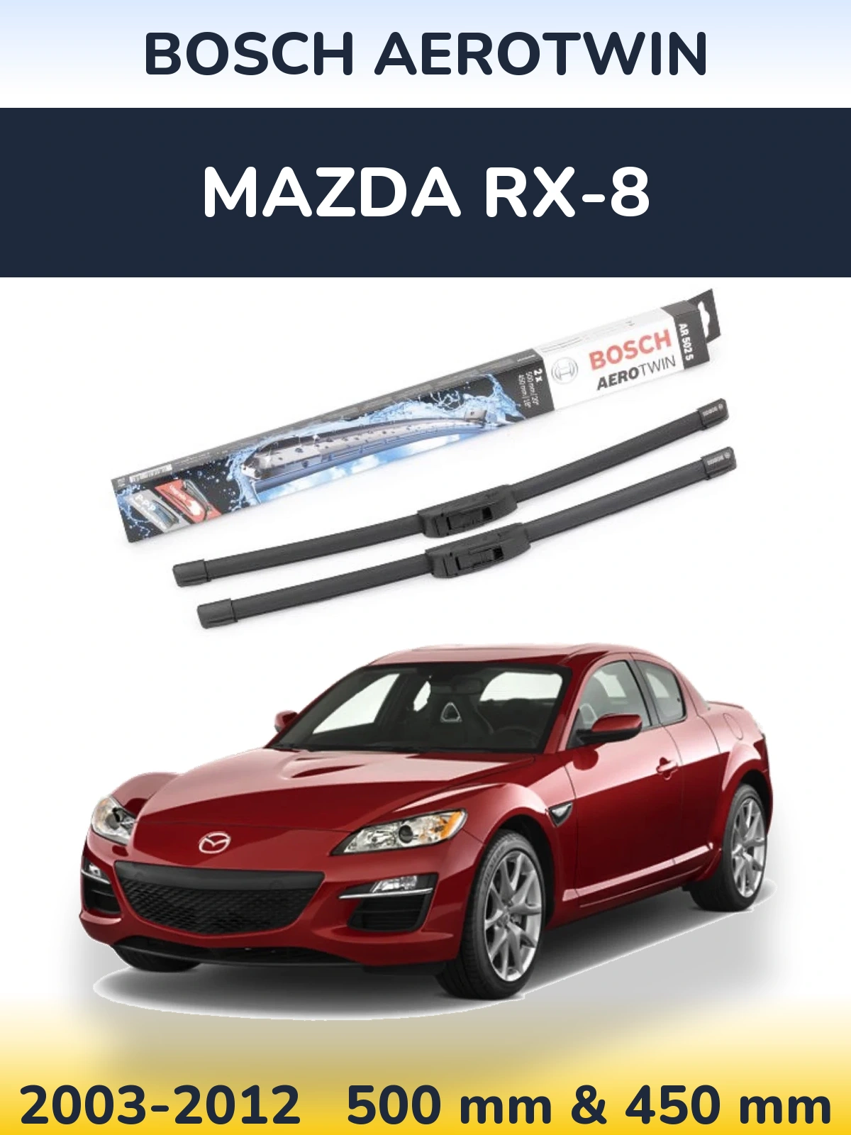 Torkarblad BOSCH AeroTwin för Mazda RX-8