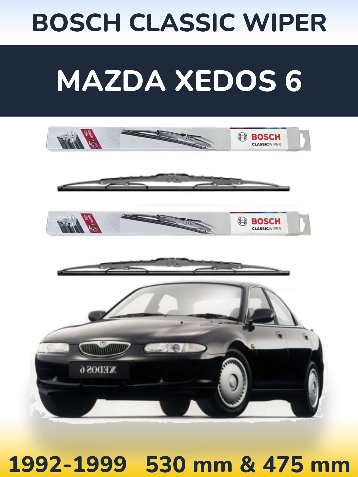 Torkarblad BOSCH Classic Wiper för Mazda Xedos 6