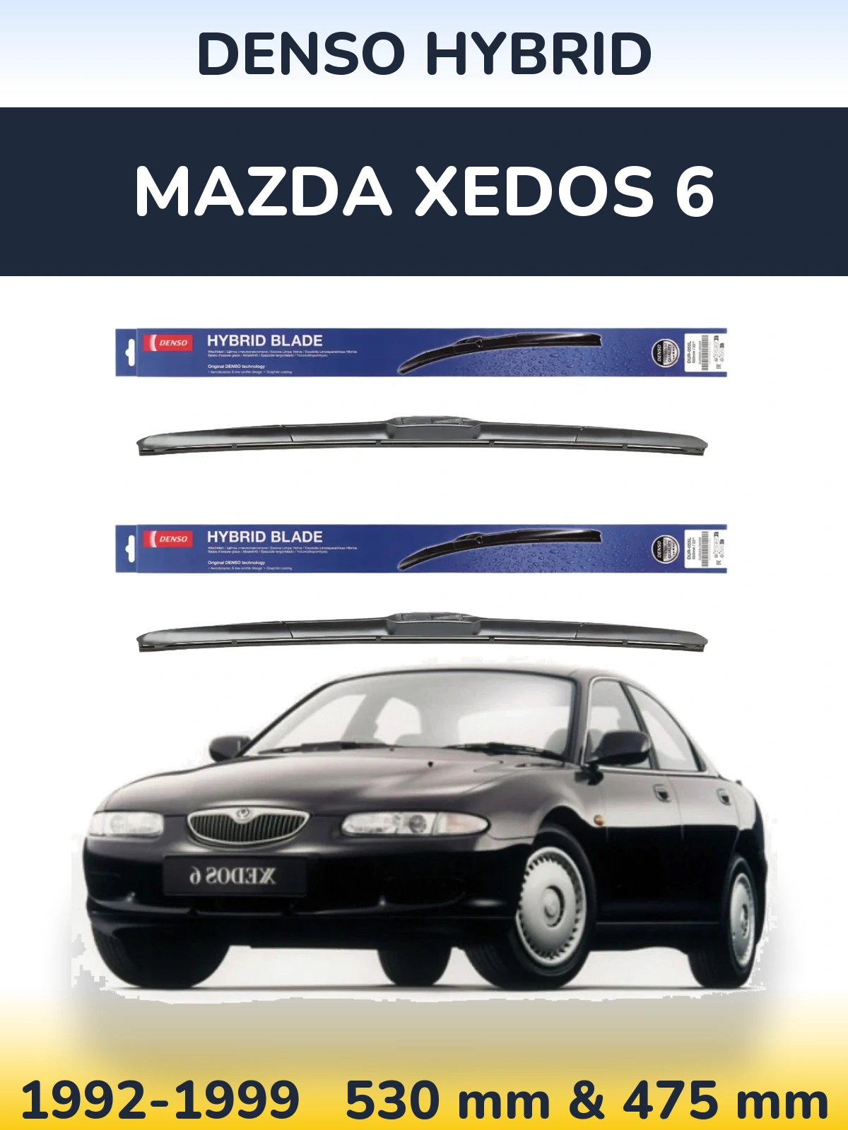 Torkarblad Denso Hybrid för Mazda Xedos 6