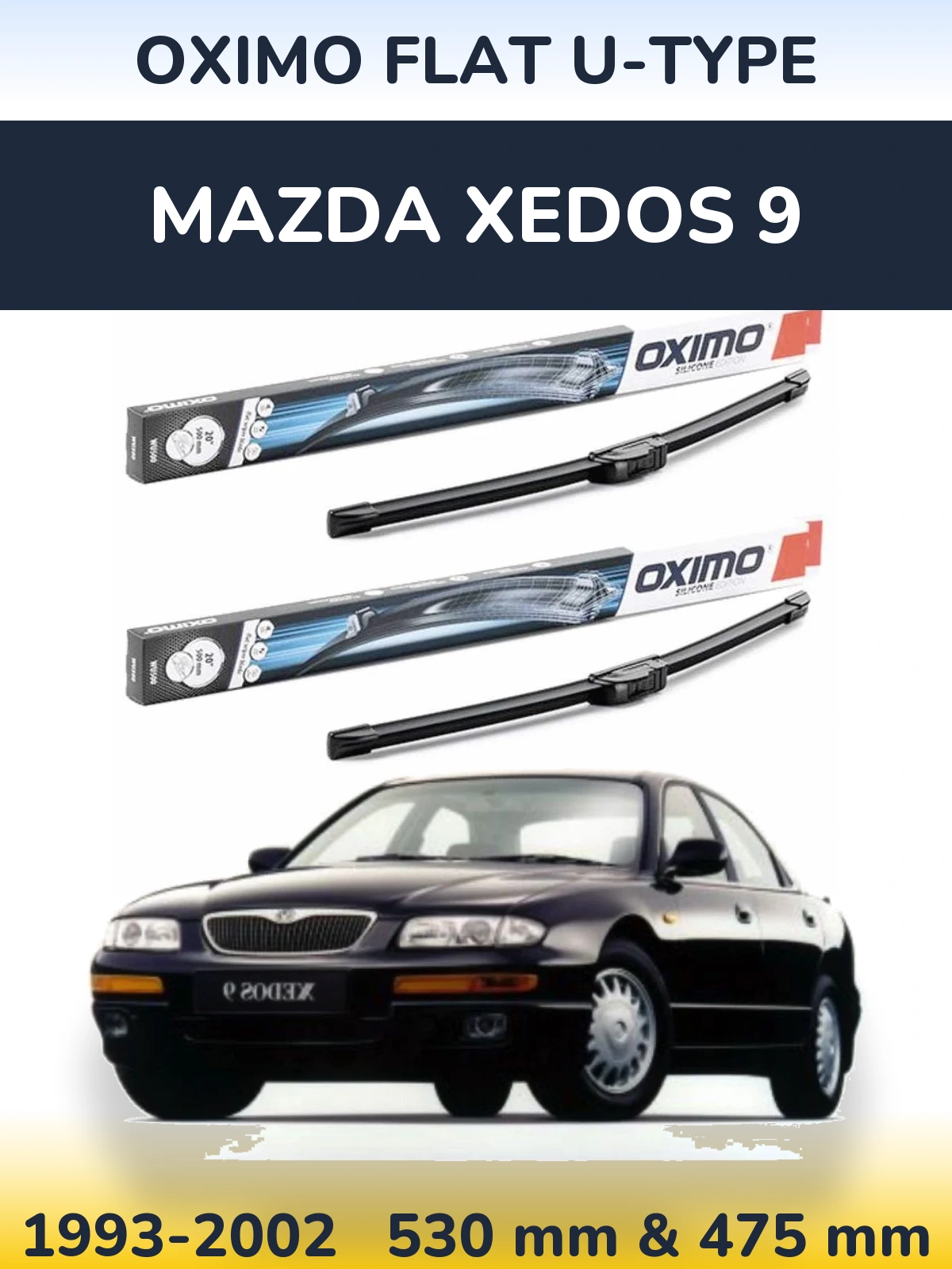 Torkarblad Oximo Flat U-type för Mazda Xedos 9