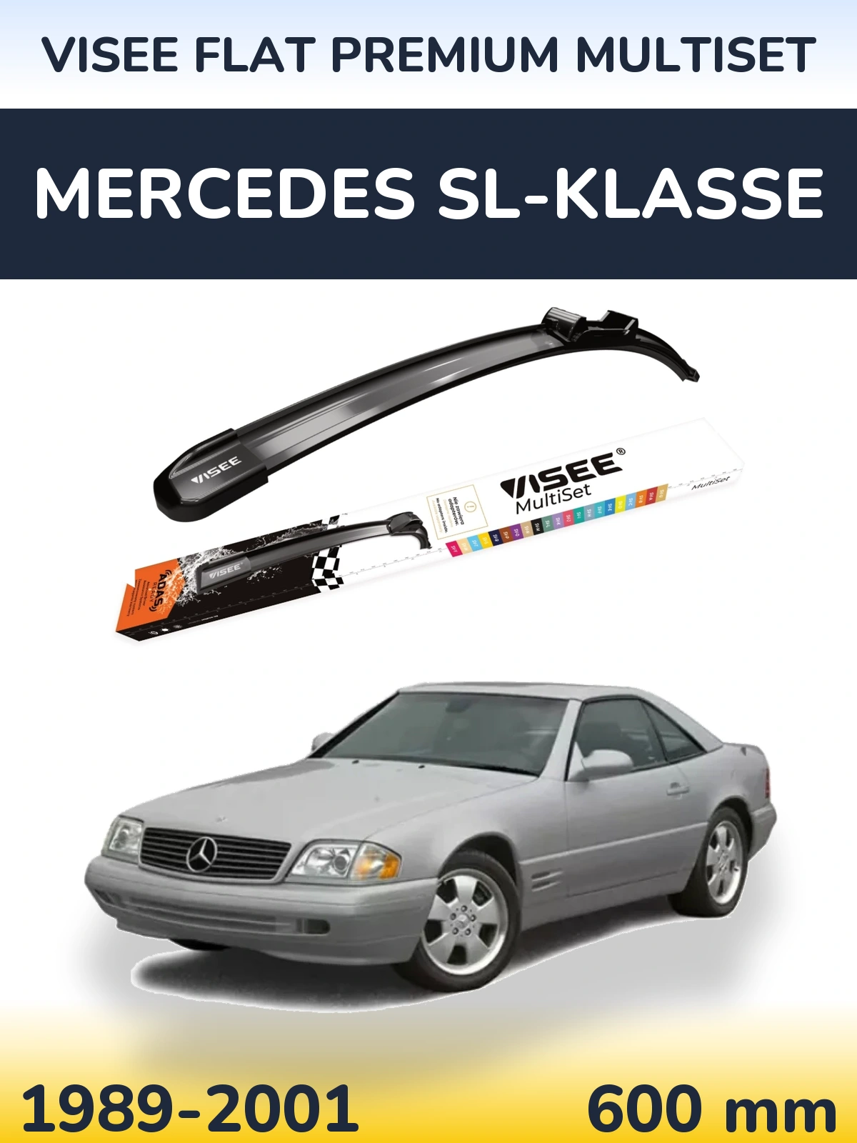 Torkarblad VISEE FLAT PREMIUM MultiSet för Mercedes SL-Klasse