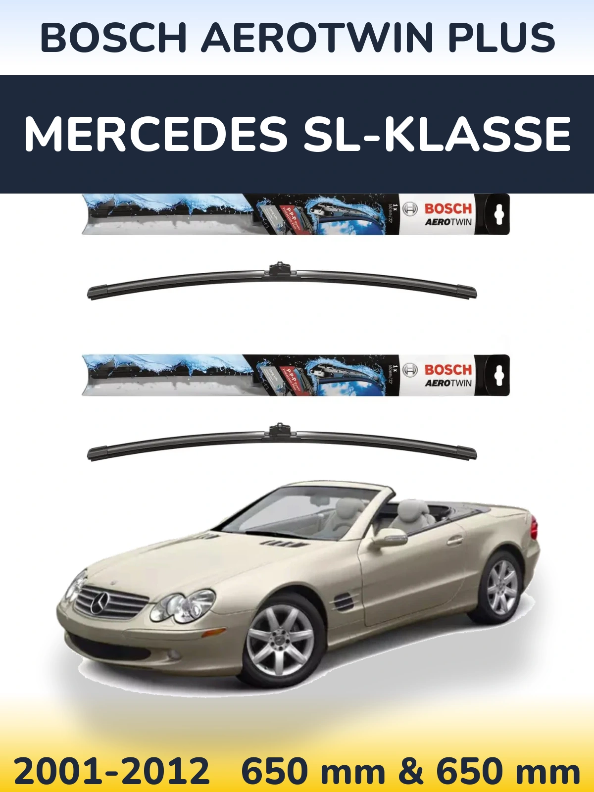 Torkarblad BOSCH AeroTwin Plus för Mercedes SL-Klasse